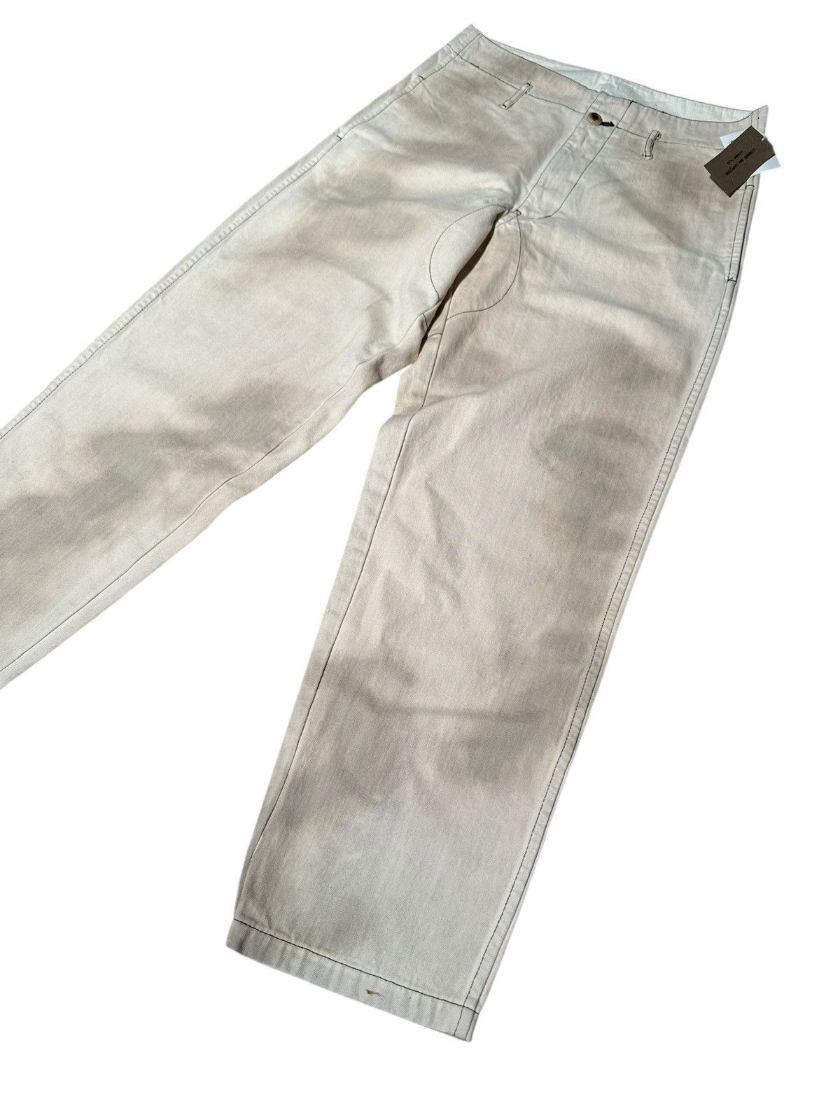 Comme des Garcons Homme Plus Comme des Garçons Homme Plus FW2003 Bleached Effect Trousers Size US 33 - 8 Thumbnail