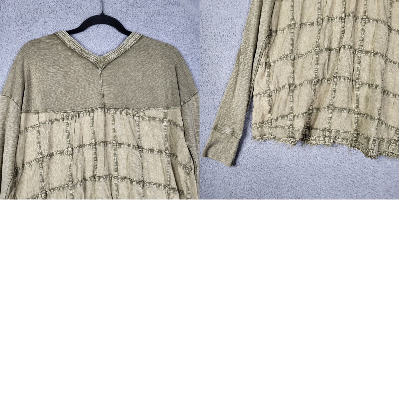 Vintage PILCRO Women's Army Green Ragged Long Sleeve Shirt S Size S / US 4 / IT 40 - 8 Thumbnail