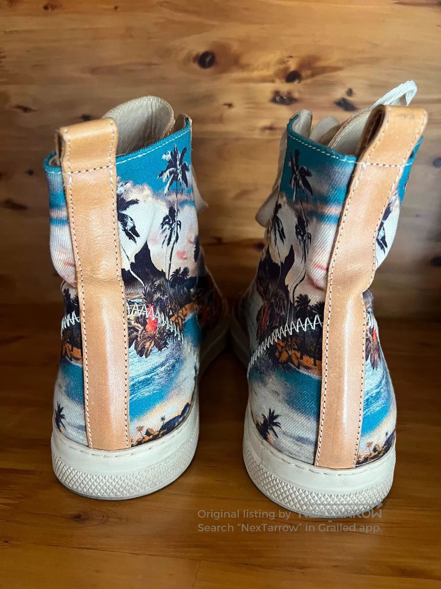 Jean Paul Gaultier Jean Paul Gaultier High-Top Leather Sneakers. Size US 9 / EU 42 - 4 Thumbnail