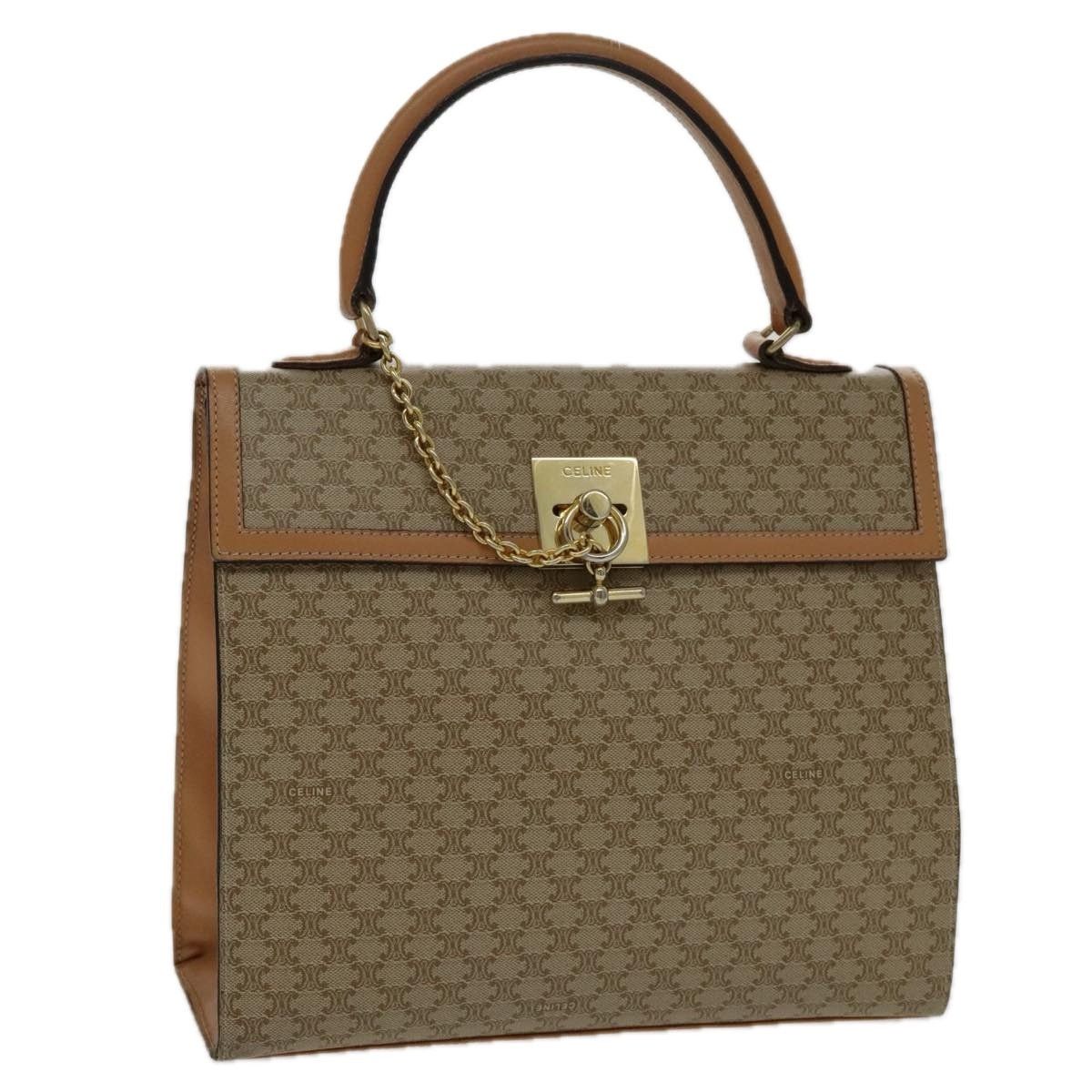 Celine CELINE Macadam Canvas Hand Bag Coated Canvas Beige Size ONE SIZE - 1 Thumbnail