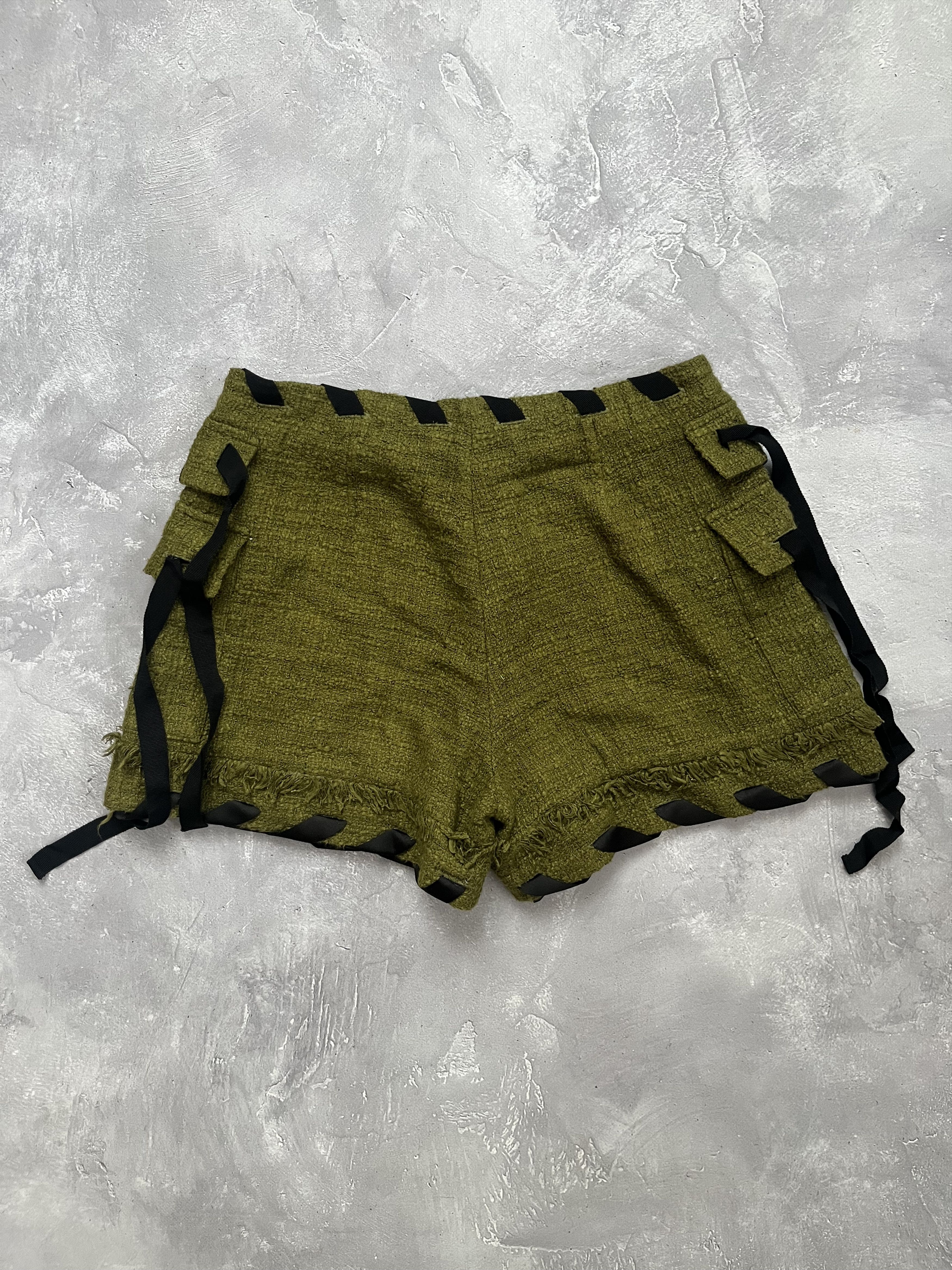 MSGM MSGM Milano Tweed Cargo Shorts Ribbon Lace Trim Size IT 40 Size 27" / US 4 / IT 40 - 2 Thumbnail
