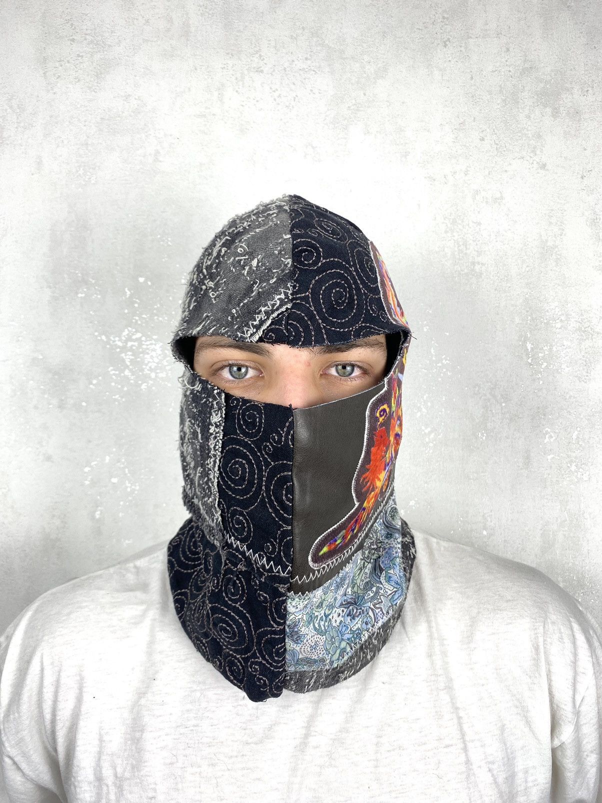 Japanese Brand Rare! Vintage Japanese Patchwork Balaclava Kapital Style Size ONE SIZE - 3 Thumbnail