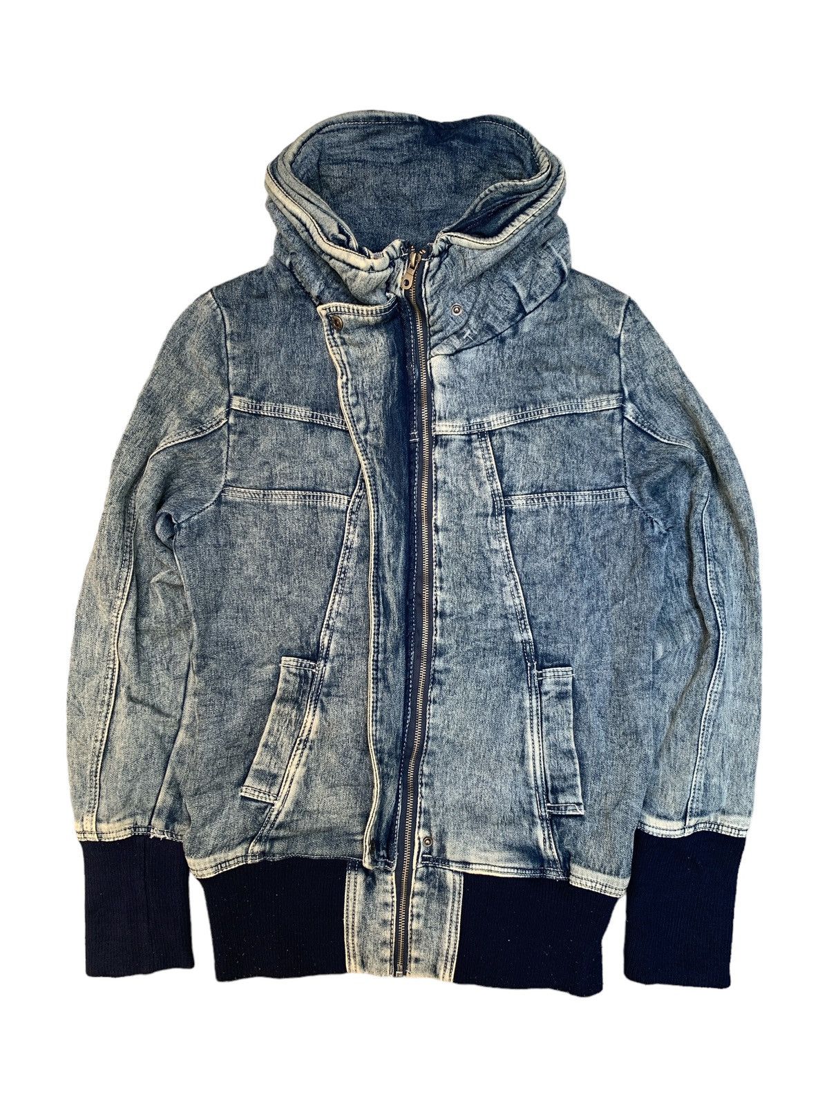 GOA BONOジャケット G.O.A Early 00s Goatskin Leather Bono Hooded Rider Jacket