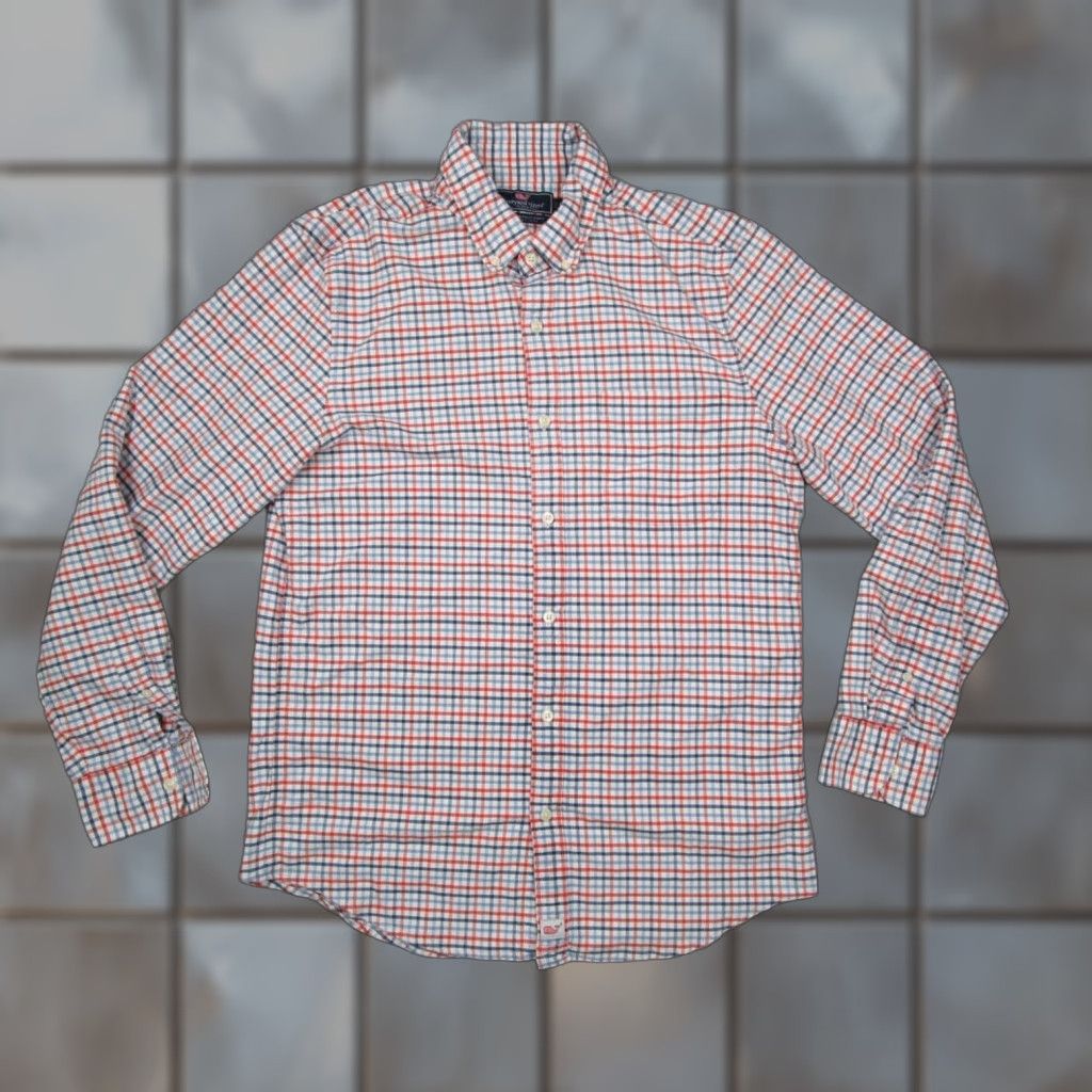 Vineyard Vines VINTAGE Vineyard Vines Men's Shirt Slim Fit Button-Up Casual Check Blue Cotton Blend M Size US M / EU 48-50 / 2 - 1 Thumbnail