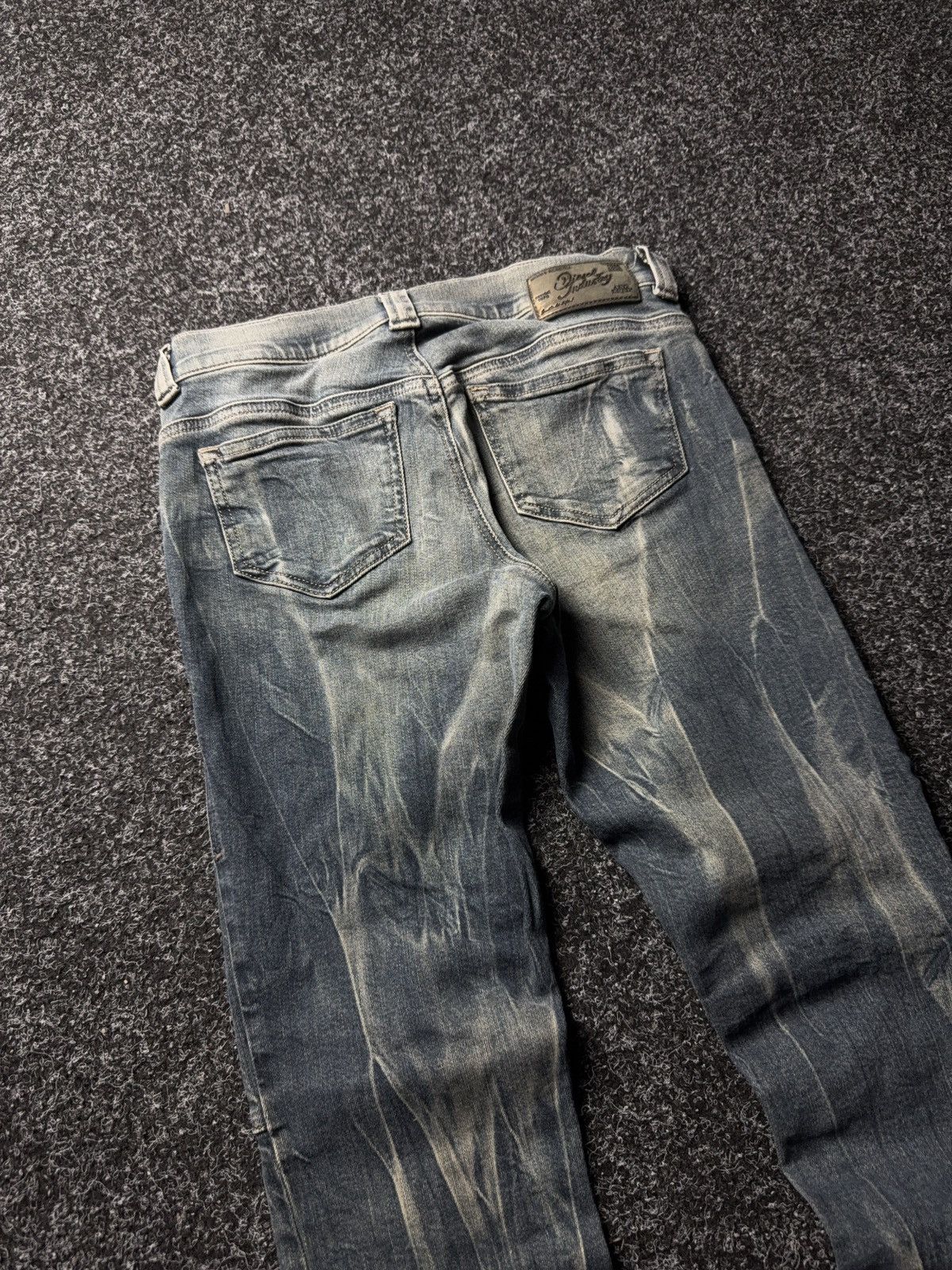 Diesel 00s Diesel JEGONFIRE Moto Faded Denim Jeans Slim Straight Size 27" / US 4 / IT 40 - 14 Thumbnail