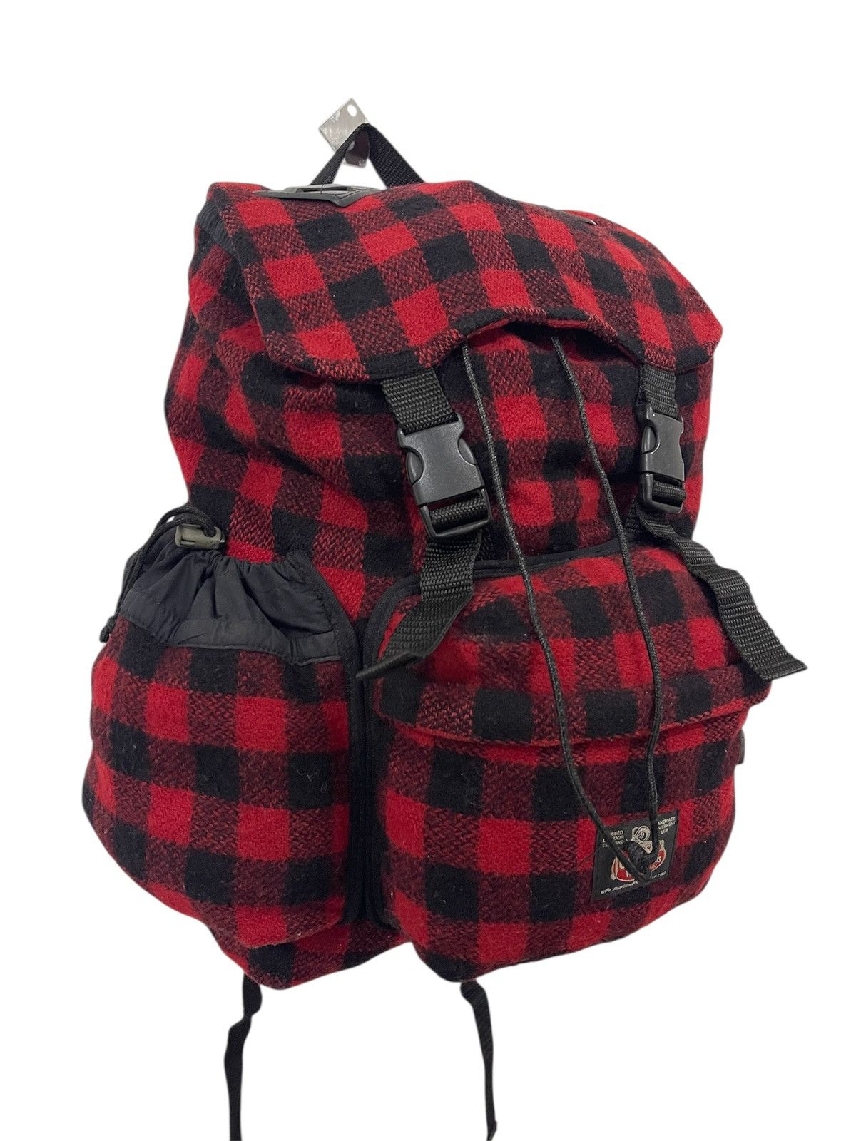 Johnson Woolen Mills Red Plaid Johnson Woolen Mill Rucksack Bagpack Size ONE SIZE - 3 Thumbnail