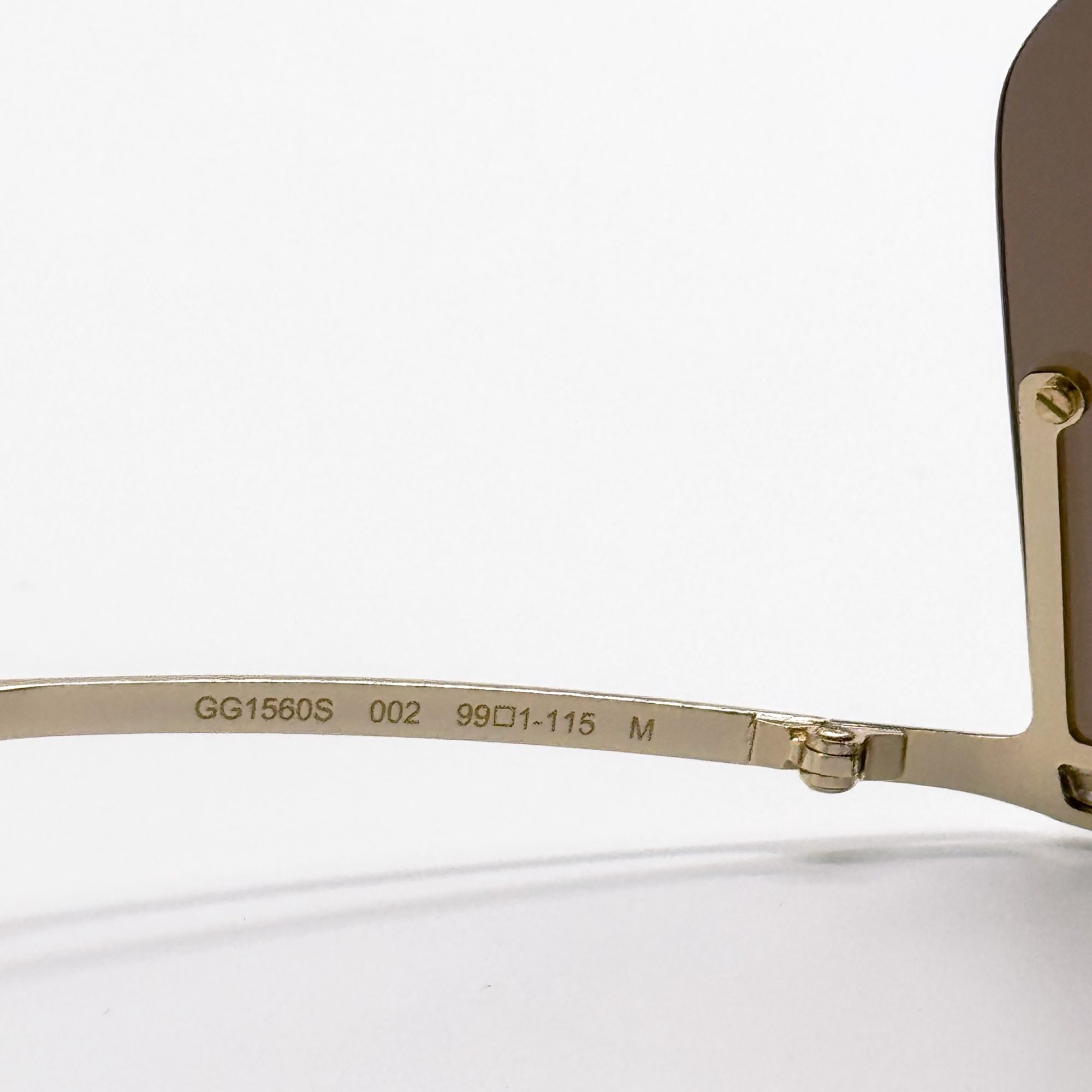 Gucci NEW GUCCI SUNGLASSES GG1560S 002 GOLD SHIELD UNISEX GUCCI Size ONE SIZE - 9 Thumbnail