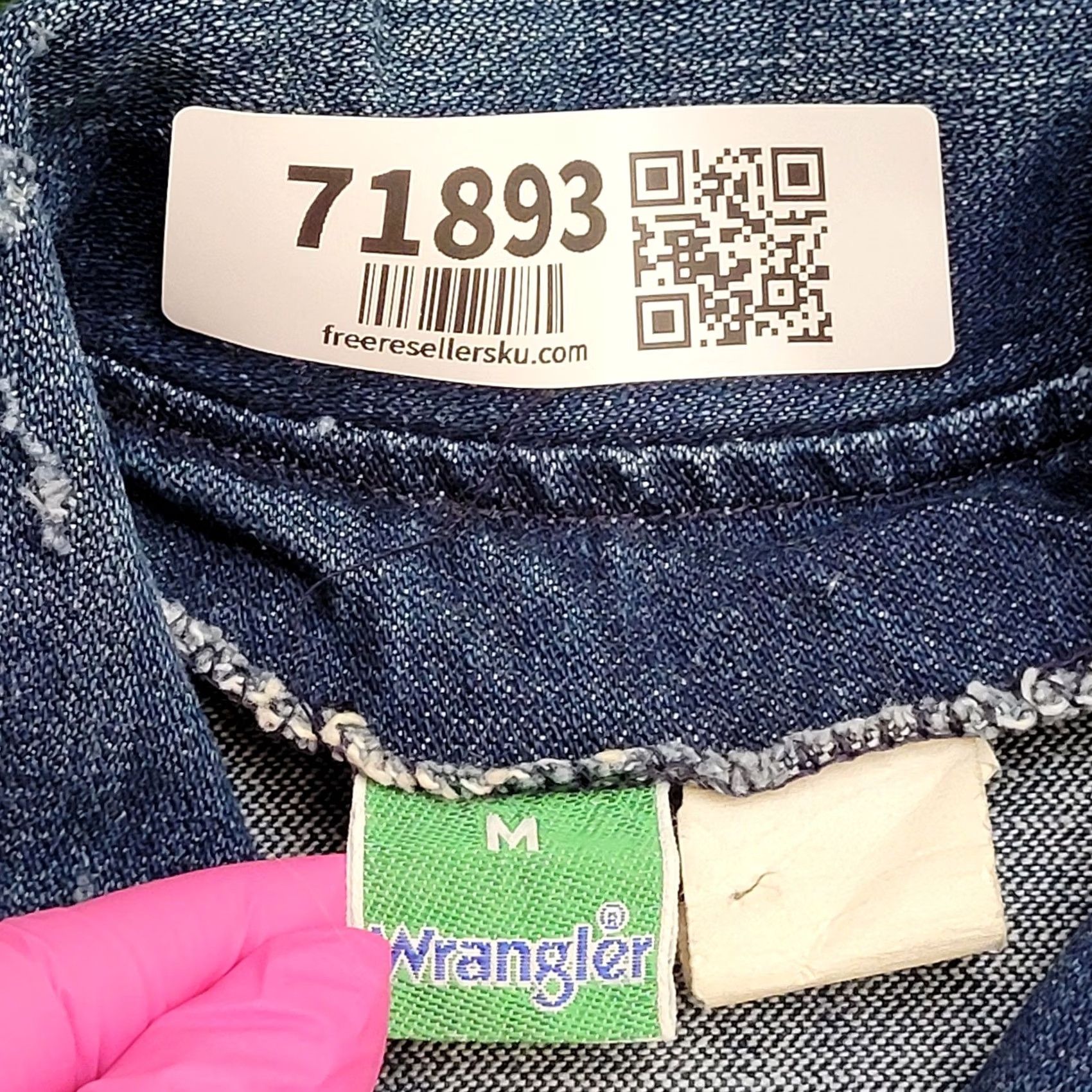 Wrangler VINTAGE Wrangler Jacket XS 80s Dark-Wash Denim Long Sleeve Men Size US XS / EU 42 / 0 - 6 Thumbnail