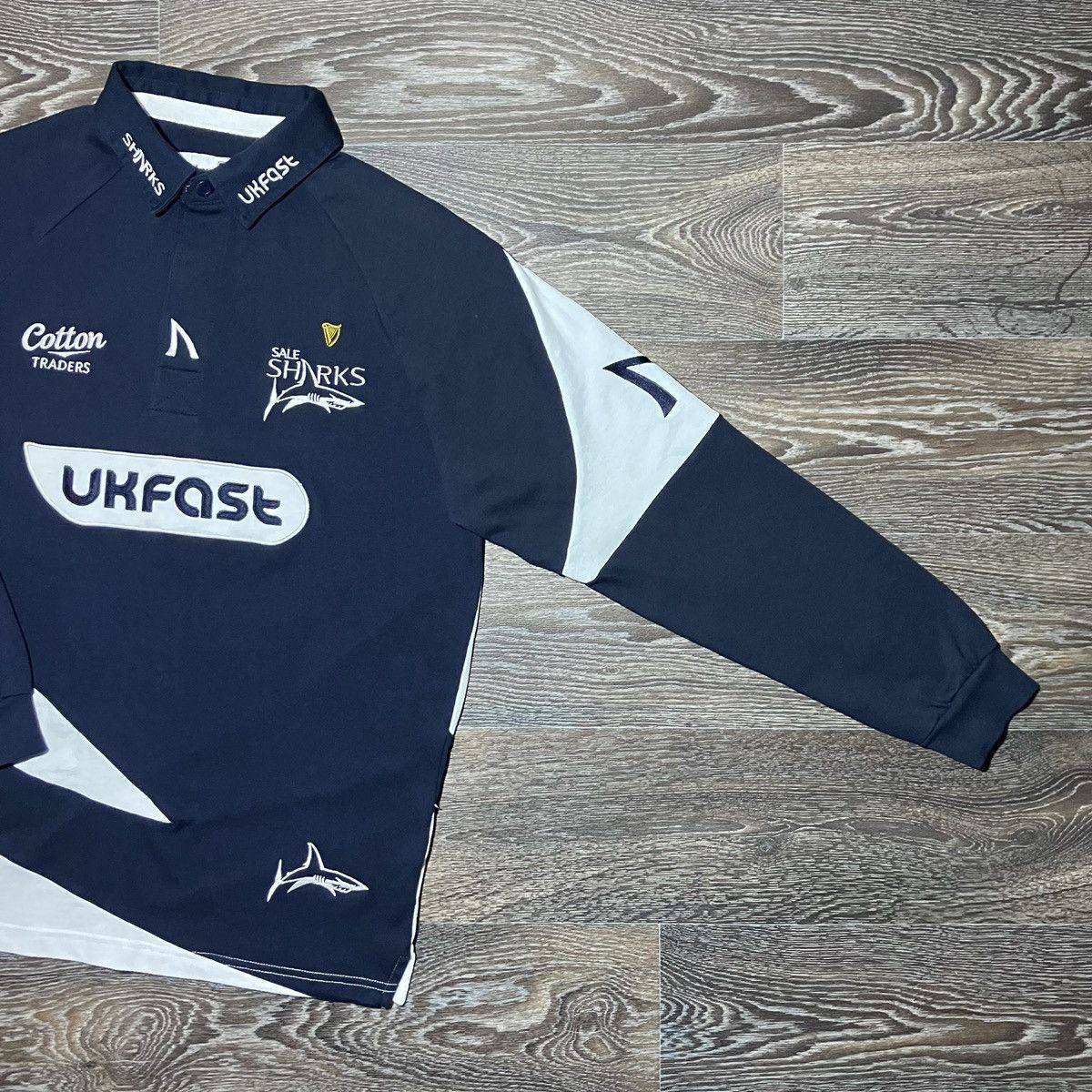 Cotton Traders SALE SHARKS 2009/10 Home Jersey Rugby Union