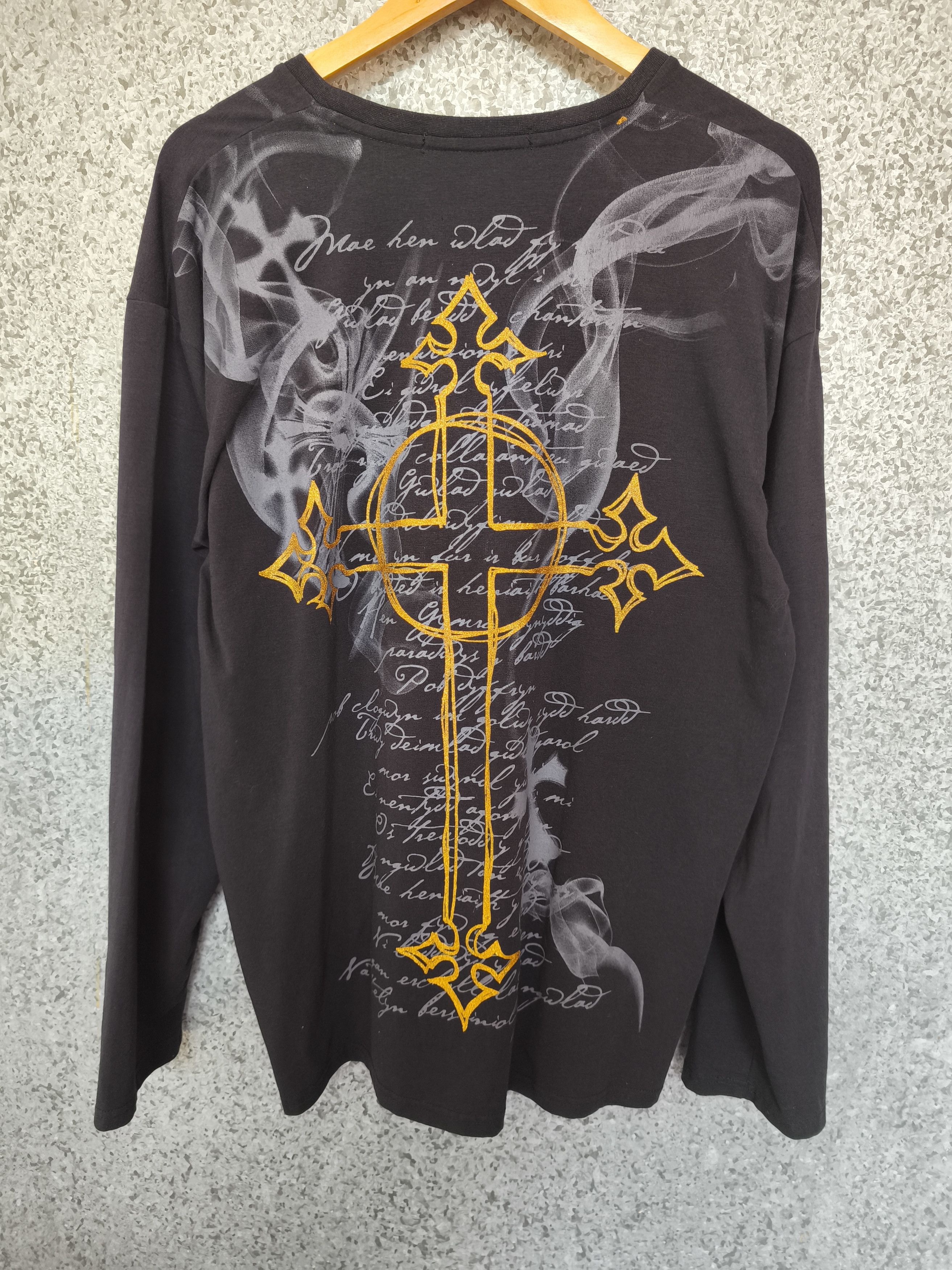 Le Grande Bleu (L.G.B.) Defective Struct poem tees Gothic punk Chrome Heart design Size US XL / EU 56 / 4 - 5 Thumbnail