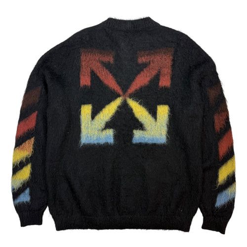 Off-White Off-White Diagonal Brushed Mohair Sweater Black Size US S / EU 44-46 / 1 - 2 Thumbnail
