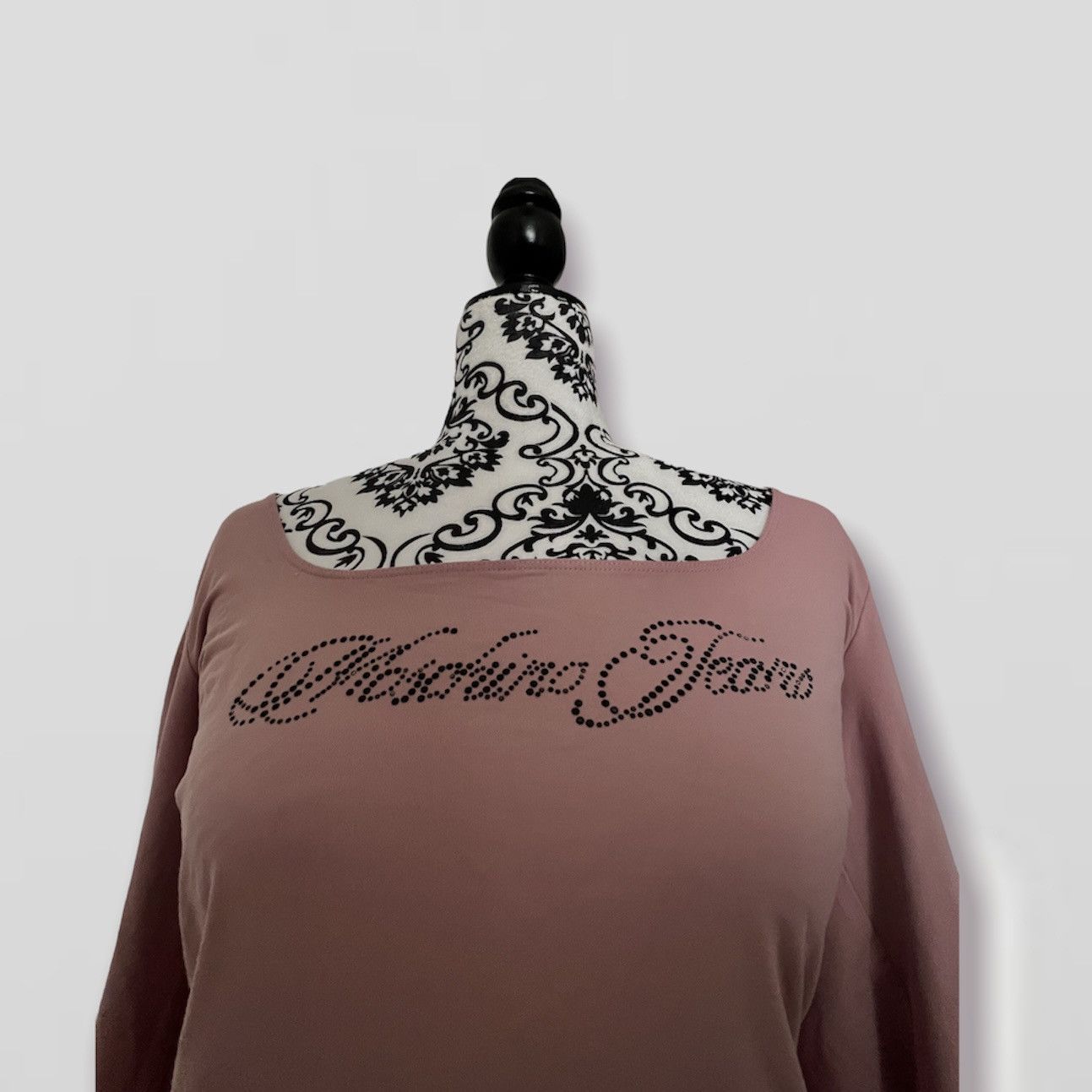 Moschino MOSCHINO JEANS y2k rhinestone bling square-neck long sleeve Size XL / US 12-14 / IT 48-50 - 2 Thumbnail