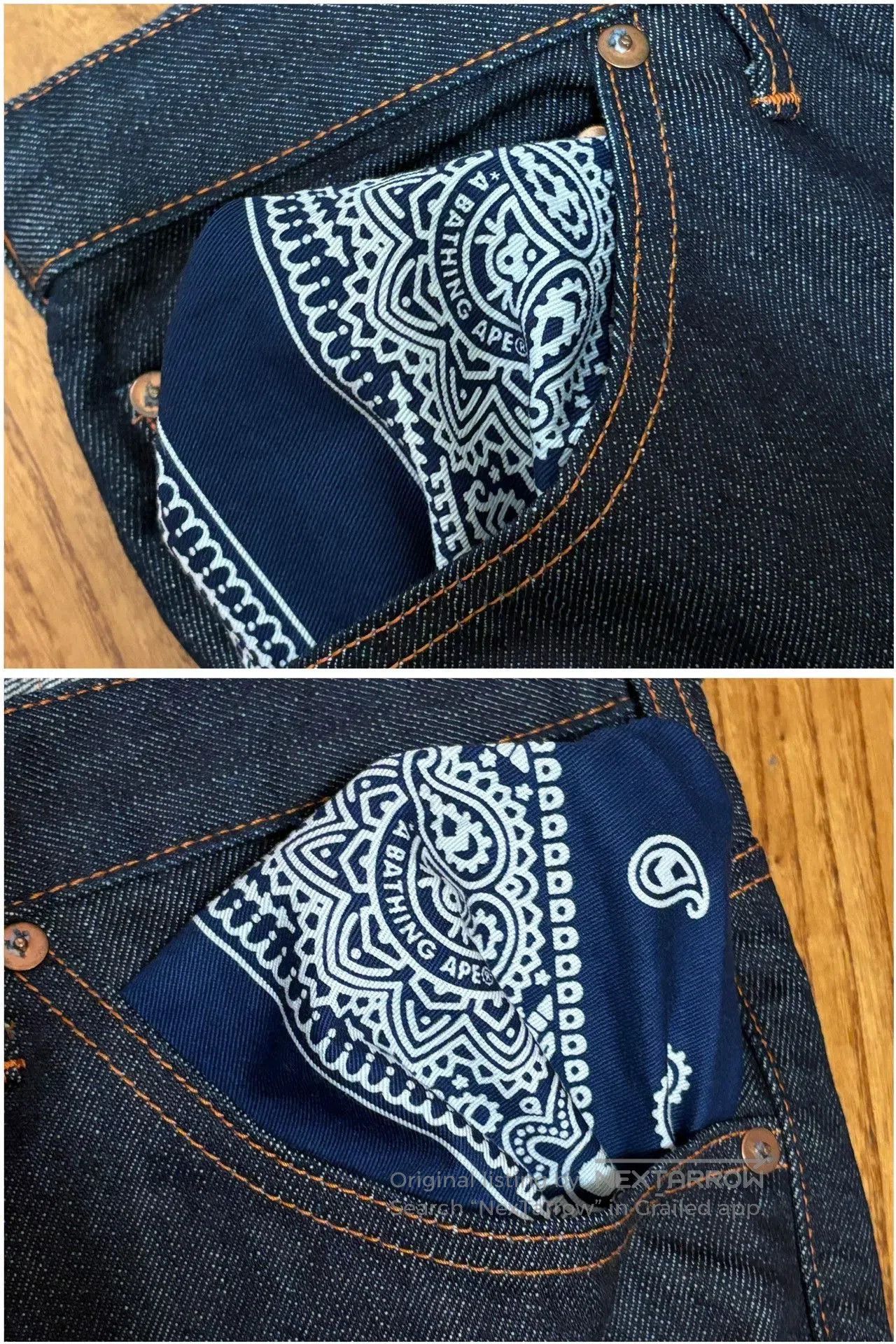 Bape BAPE Copper Line Paisley Original Jeans. Size US 30 / EU 46 - 7 Thumbnail