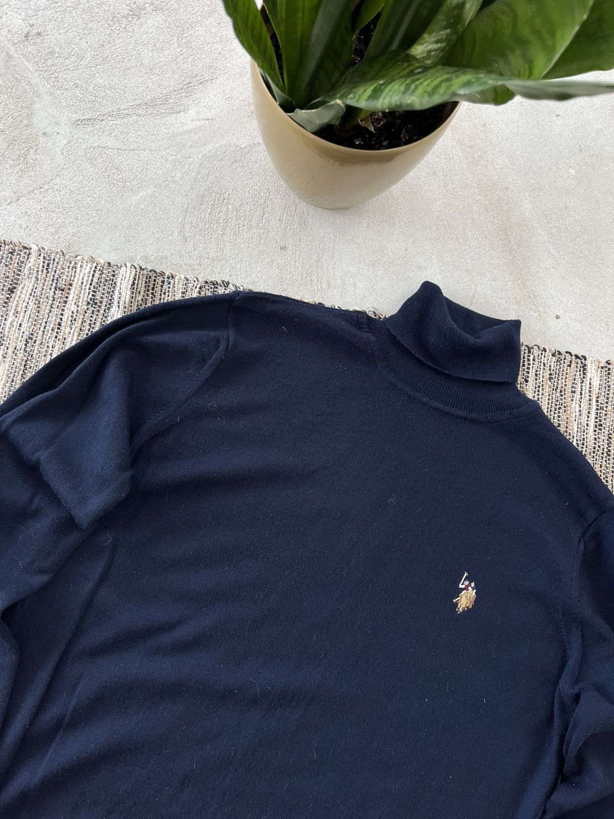 U.S. Polo Assn. × Vintage Vintage USPA Polo Turtleneck Navy luxury Ralph Lauren style Size S / US 4 / IT 40 - 3 Thumbnail