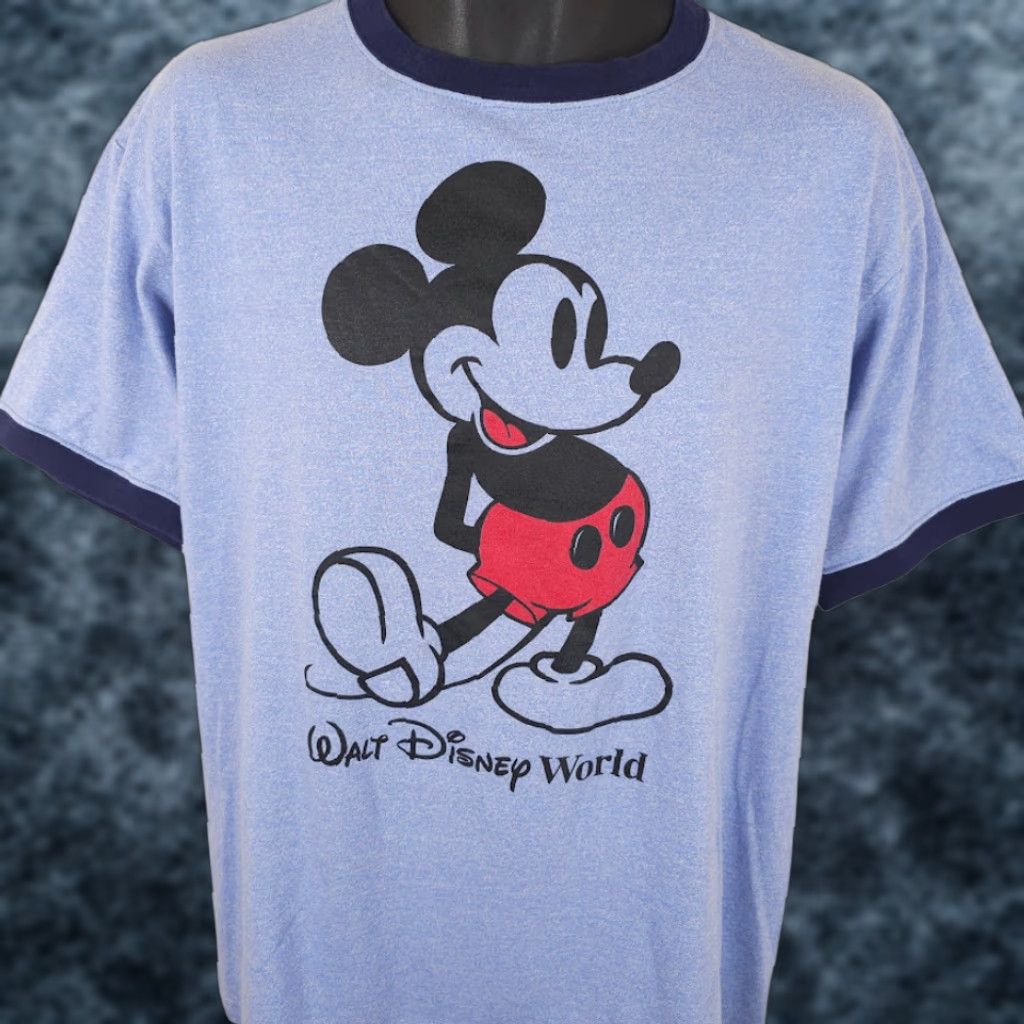 Disney VINTAGE Mickey Mouse T Shirt Mens Large Blue 90s Walt Disney World USA Disney Shirt Mens Large Blue 90s Mickey Mouse T-Shirt Size US L / EU 52-54 / 3 - 1 Thumbnail