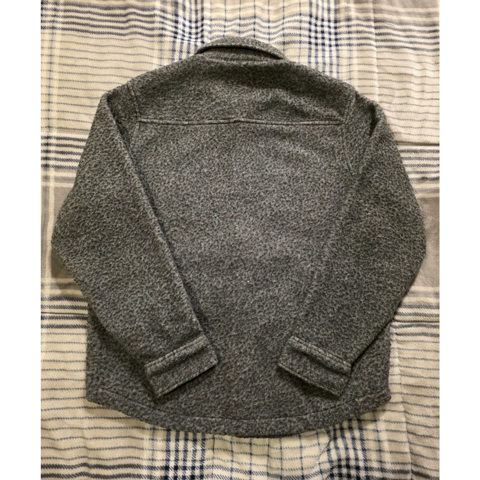 Polo Ralph Lauren Polo Ralph Lauren Shirt Jacket Gray Men M Fleece Polyester Button Up Brushed Casual Outwear Mid-Length Pockets Size US M / EU 48-50 / 2 - 2 Thumbnail
