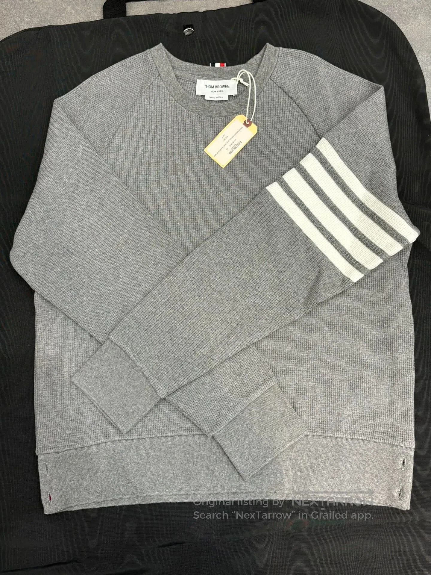 Thom Browne thom browne gray striped sleeve sweatshirt. Size US M / EU 48-50 / 2 - 1 Thumbnail