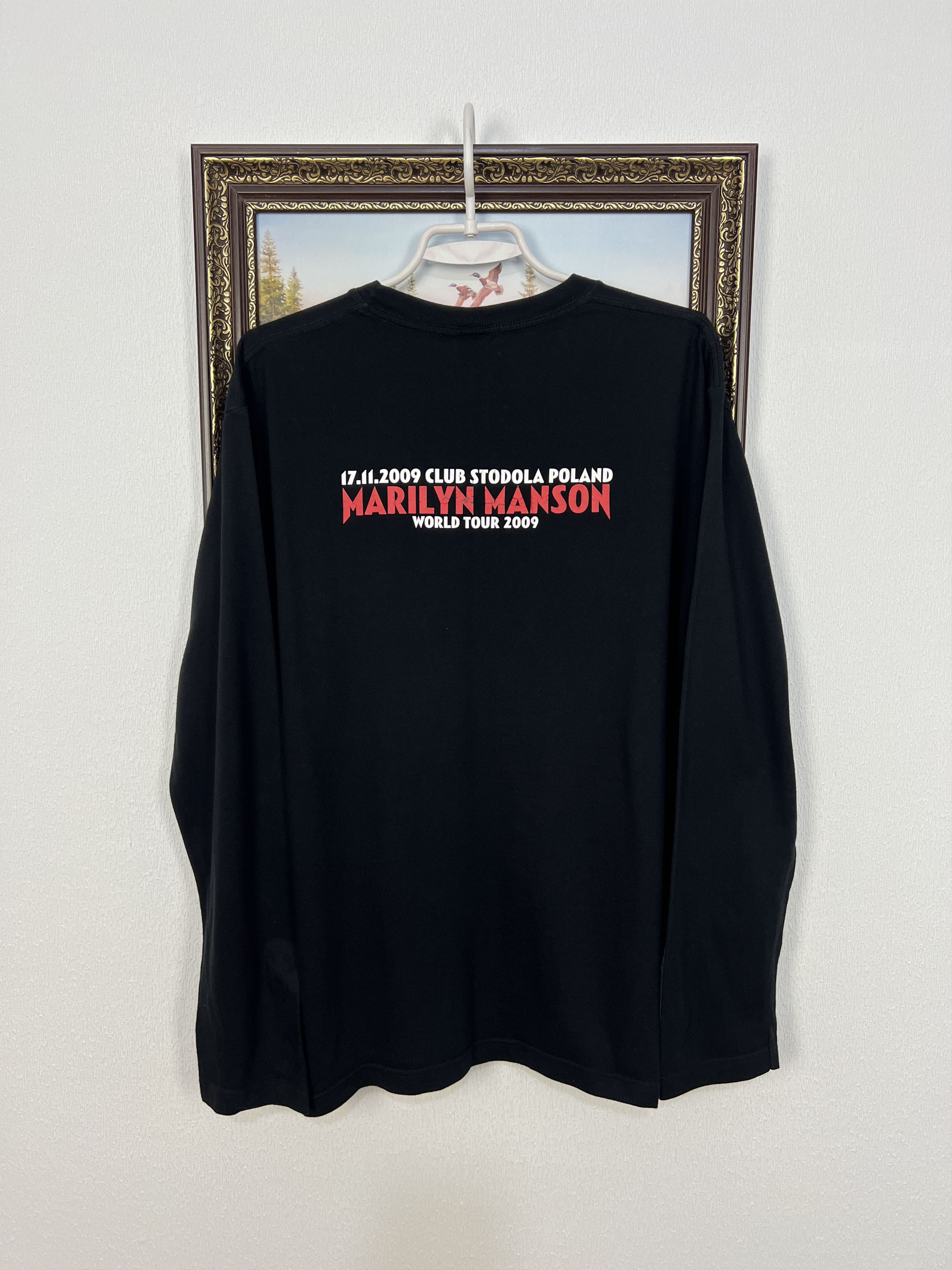 Vintage Vintage 2000's Marilyn Manson Eagle Goth Metal Shirt Size US L / EU 52-54 / 3 - 7 Thumbnail