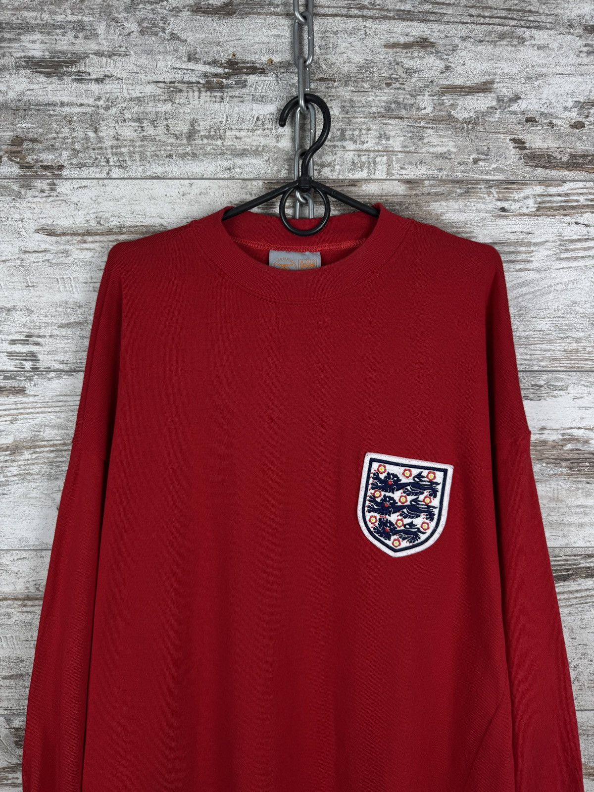 Vintage Mens Vintage England jersey cotton national team sweatshirt Size US XL / EU 56 / 4 - 3 Thumbnail
