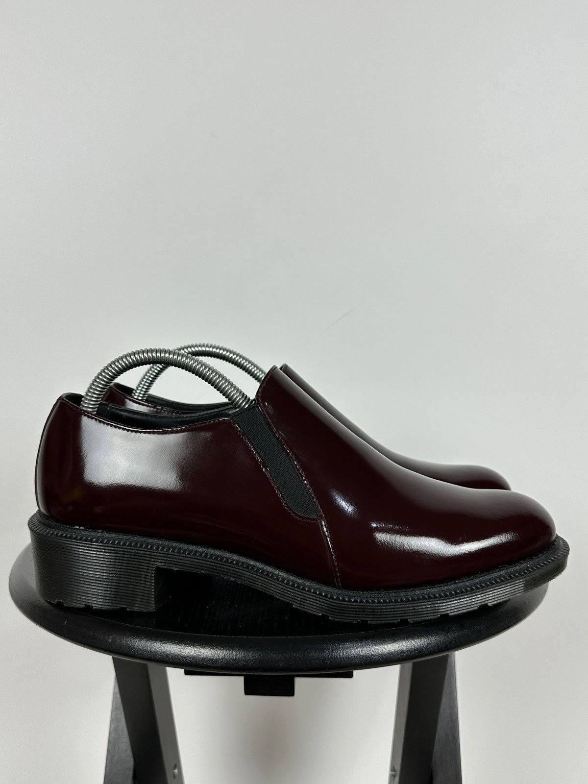 Dr. Martens Dr. Martens Rosyna Burgundy Polished Smooth Leather Loafers Size US 10.5 / IT 40.5 - 3 Thumbnail