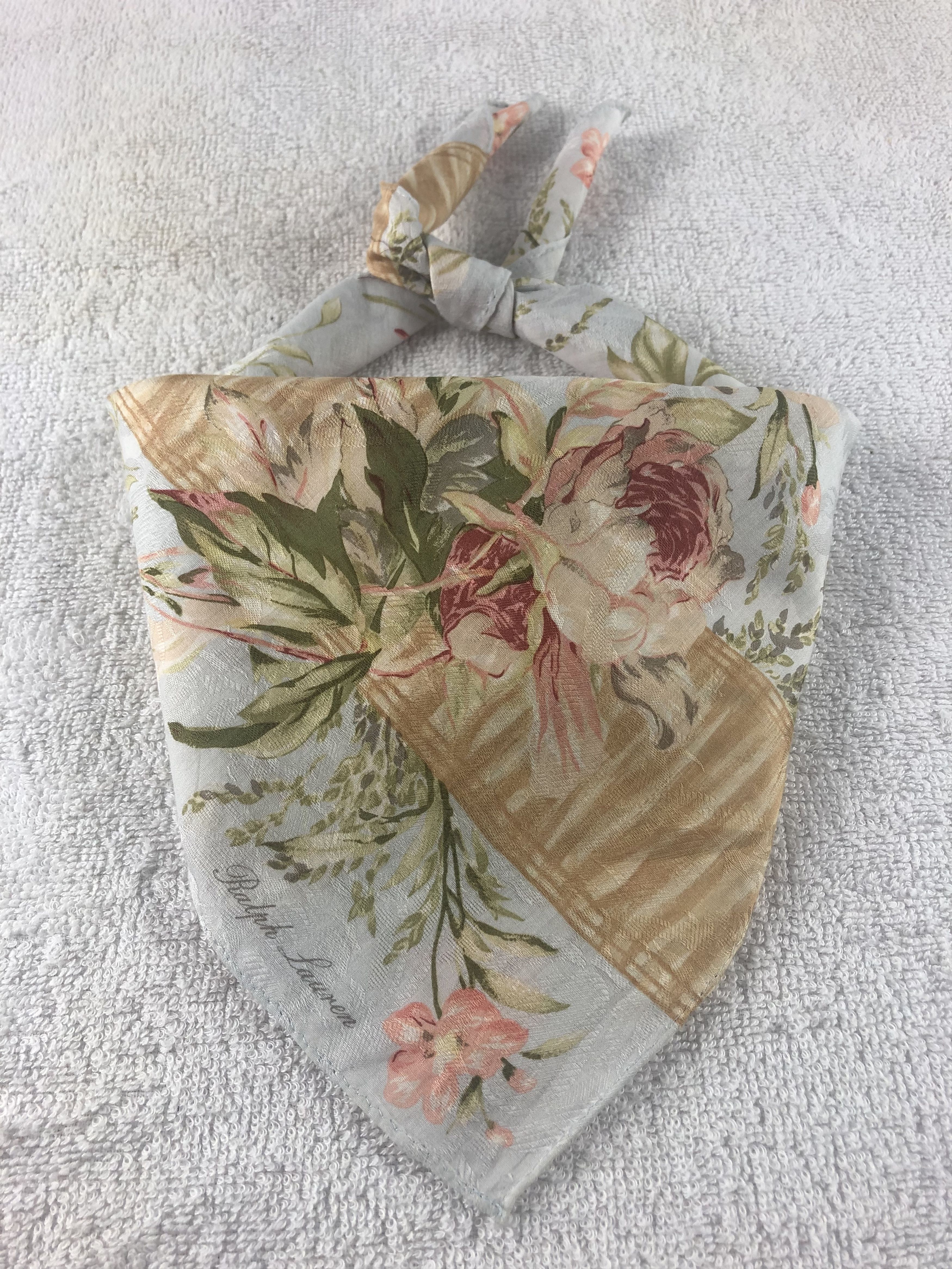 Polo Ralph Lauren × Ralph Lauren × Vintage Ralph Lauren Floral Handkerchief / Bandana / Neckerchief Size ONE SIZE - 1 Thumbnail