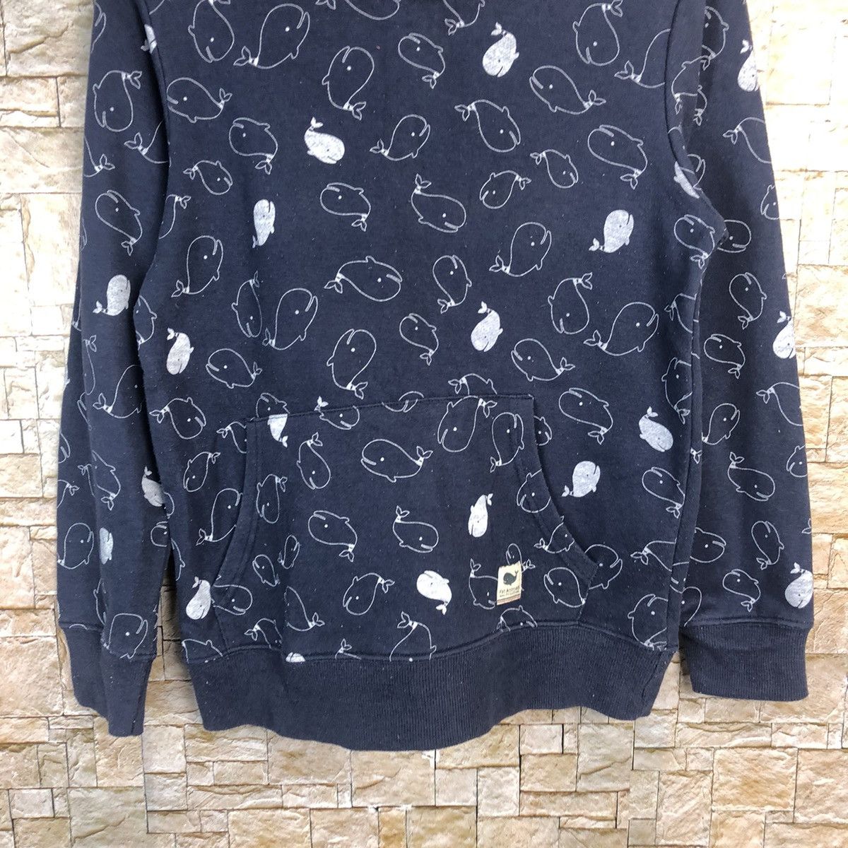 Japanese Brand Fat Animals wheel fullprint Dark Blue Hoodie #A474 Size US S / EU 44-46 / 1 - 3 Thumbnail