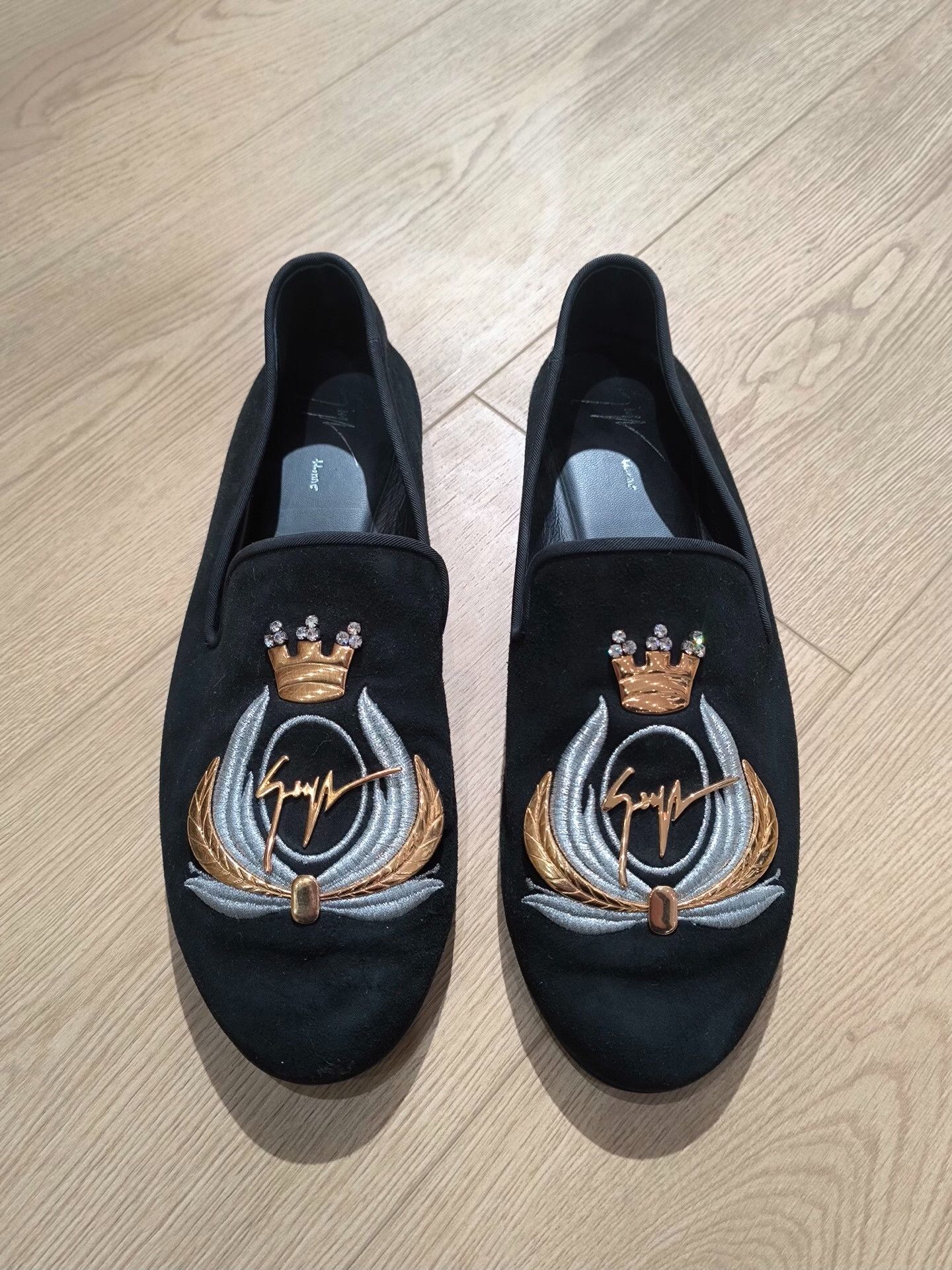 Giuseppe Zanotti Giuseppe Zanotti Retro Embroidered Gold Lowtop Sneakers Men Size US 10 / EU 43 - 1 Thumbnail