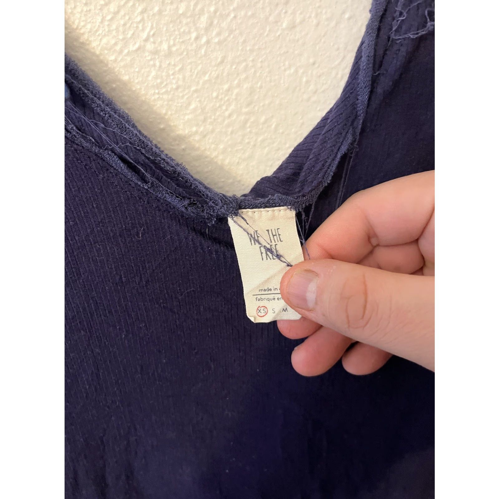 Vintage WE THE FREE Blouse XS Navy Blue Women Oversized Long Sleeve V Neck Shirt Adult XS Navy Blue Casual Womens Blouse We The Free Size XS / US 0-2 / IT 36-38 - 2 Thumbnail