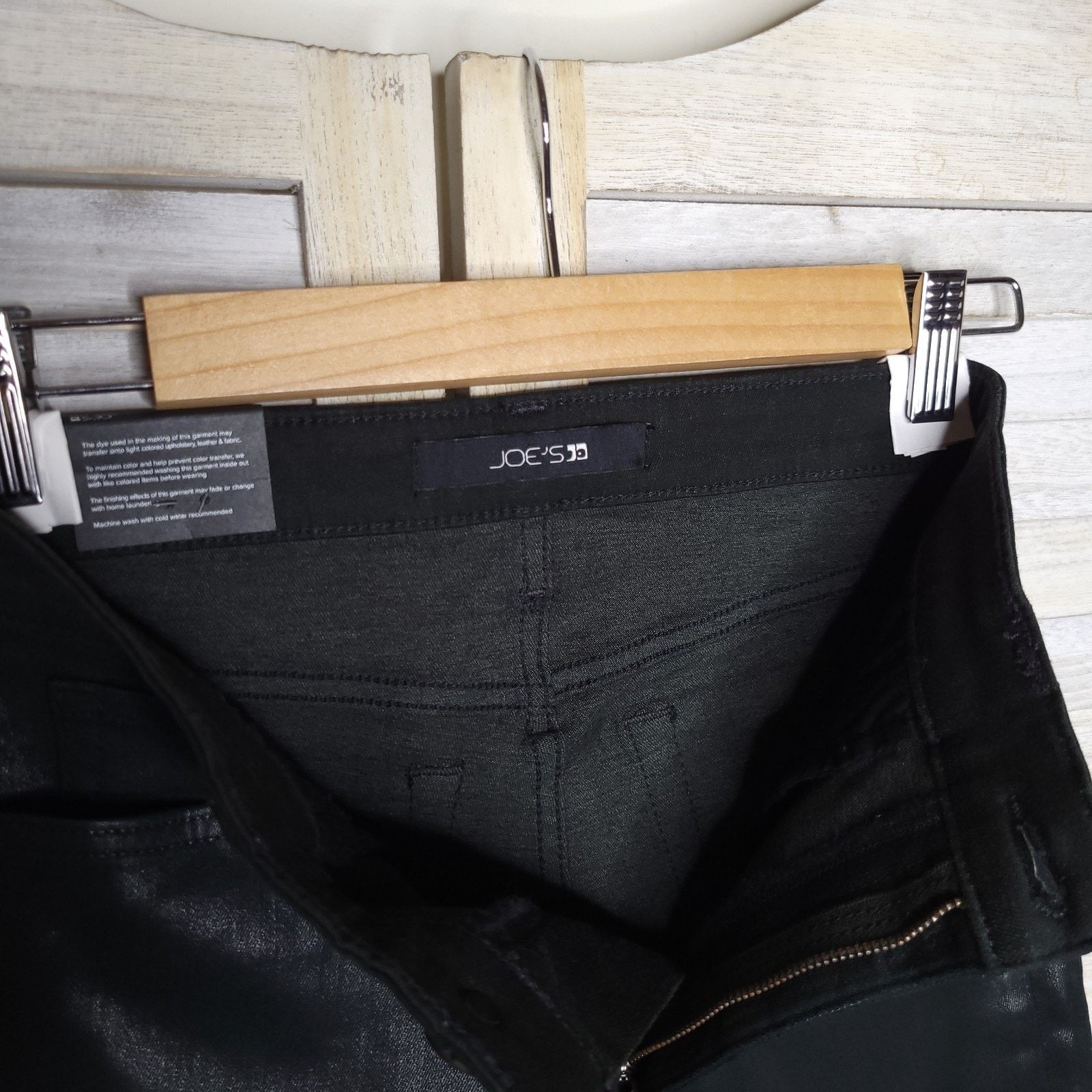 Anthropologie NWT JOE’s Coated High Rise Skinny Jeans 26 Charlie raw hem Size 26" / US 2 / IT 38 - 6 Thumbnail