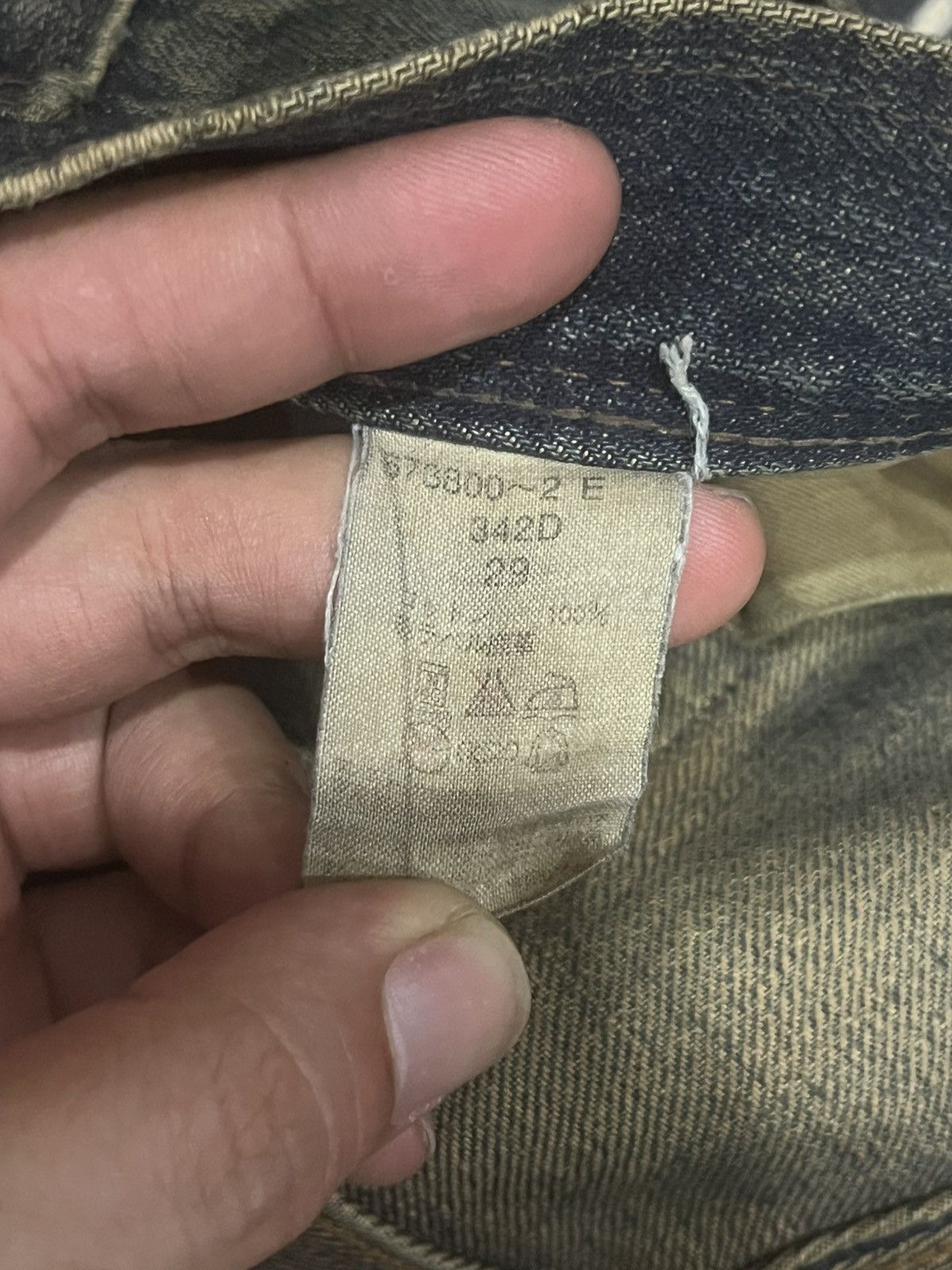 Paul Smith Red Ear Vintage Paul Smith Red Ear Mud Whisker Washed Selvedge Jeans Size US 29 - 20 Thumbnail
