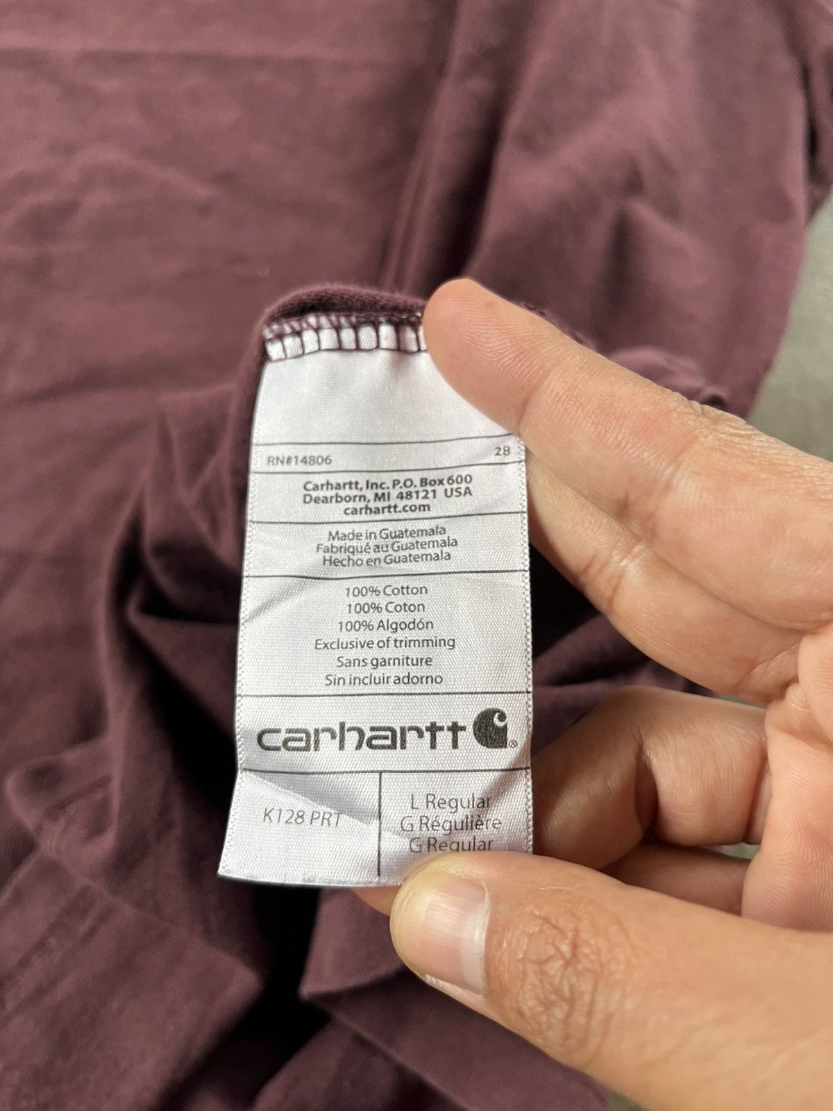 Carhartt × Vintage ⚡️STEALS⚡️Carhartt Single Pocket Half button Long Sleeve Tees Size US L / EU 52-54 / 3 - 6 Thumbnail