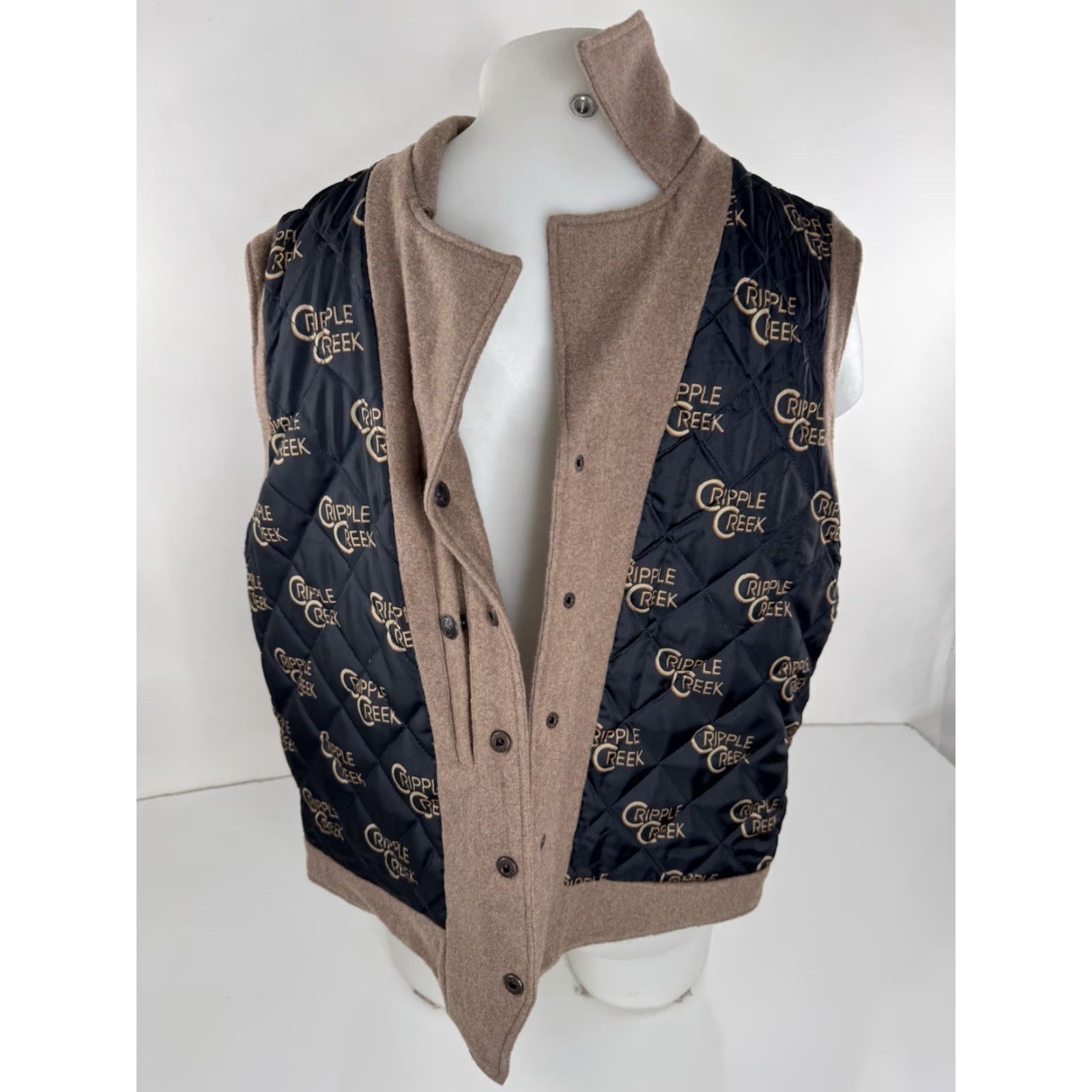 Vintage CRIPPLE CREEK CONCEAL CARRY WOOL VEST Western 2XL Brown Mens Vest C14 Size US XXL / EU 58 / 5 - 6 Thumbnail