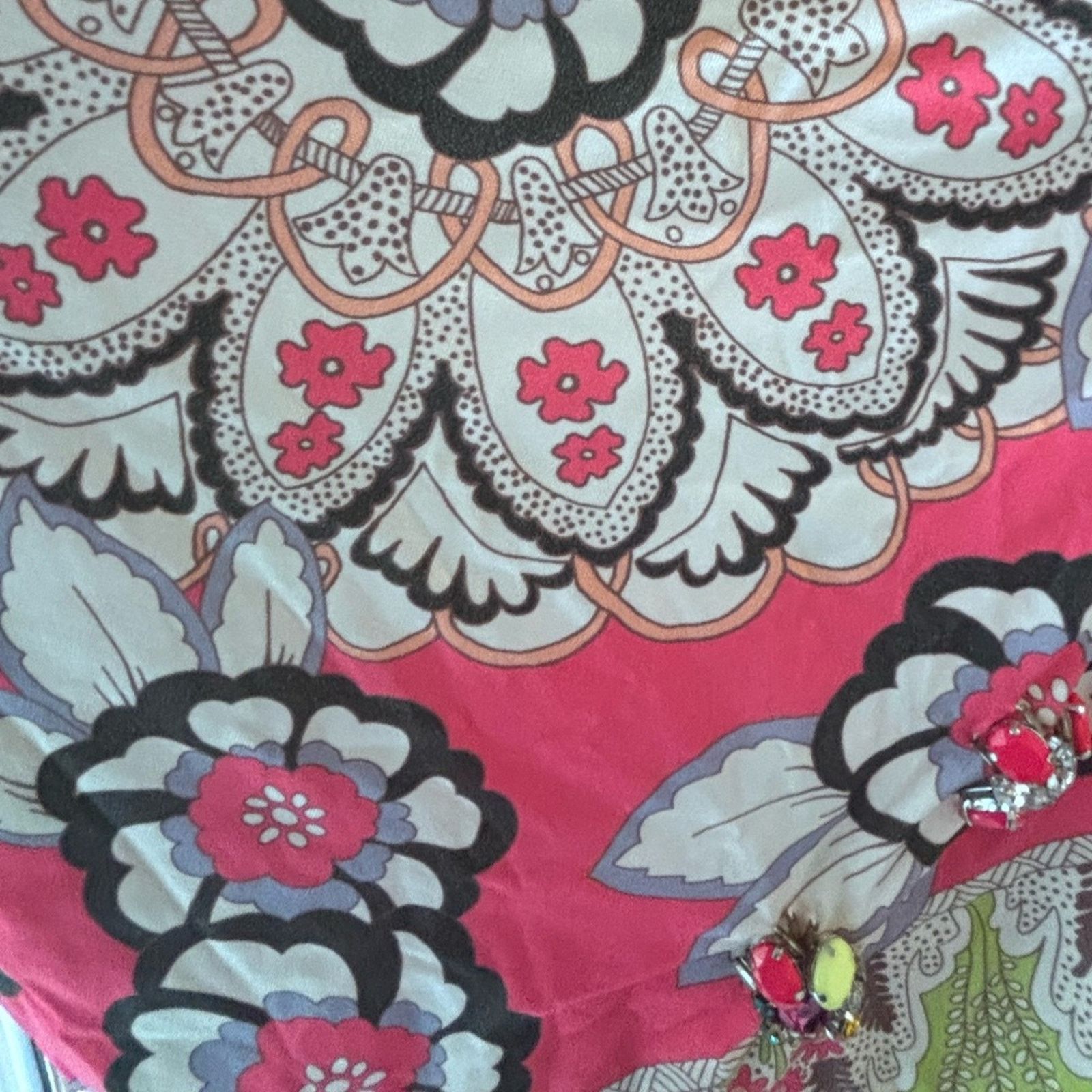 Blumarine NWT Blumarine Pink and Green Floral Dress Women's Size L Size L / US 10 / IT 46 - 4 Thumbnail