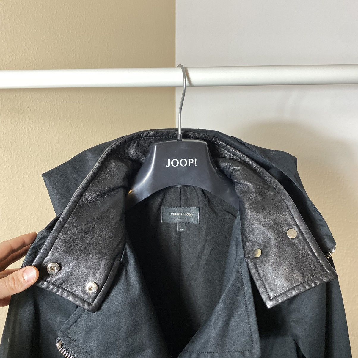 Mackage Mackage Leather Trim Canvas Jacket Size S / US 4 / IT 40 - 14 Thumbnail