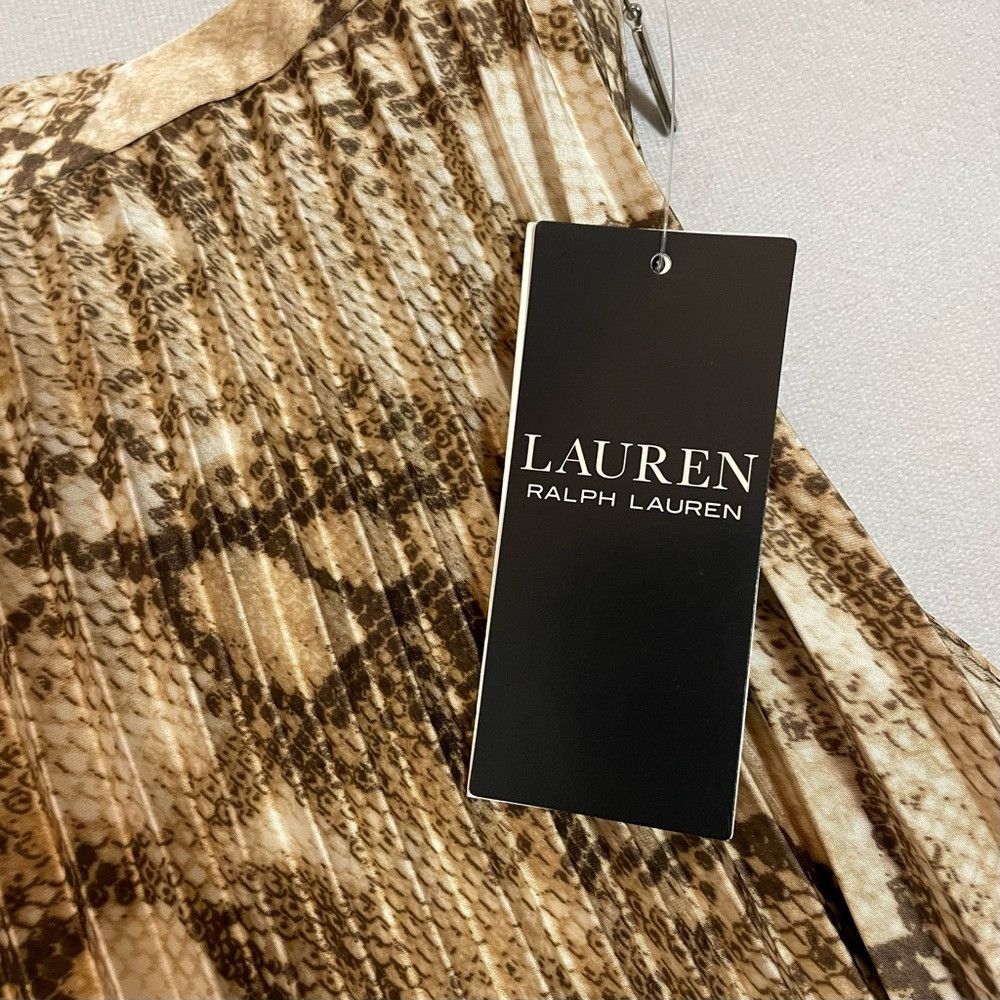 Ralph Lauren NWT New $195 Ralph Lauren Animal Snakeskin Print Pleated Sk Size 38" / US 16 / IT 52 - 4 Thumbnail