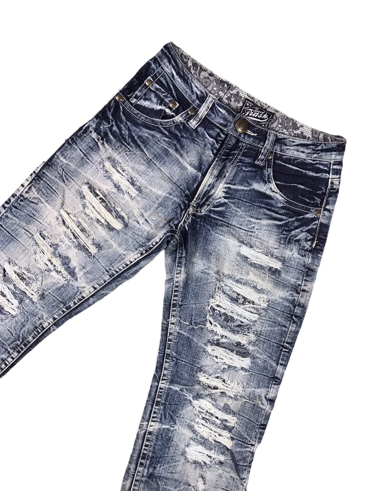 Japanese Brand Vintage Distressed SPEED TRASH JEANS Size US 32 / EU 48 - 3 Thumbnail