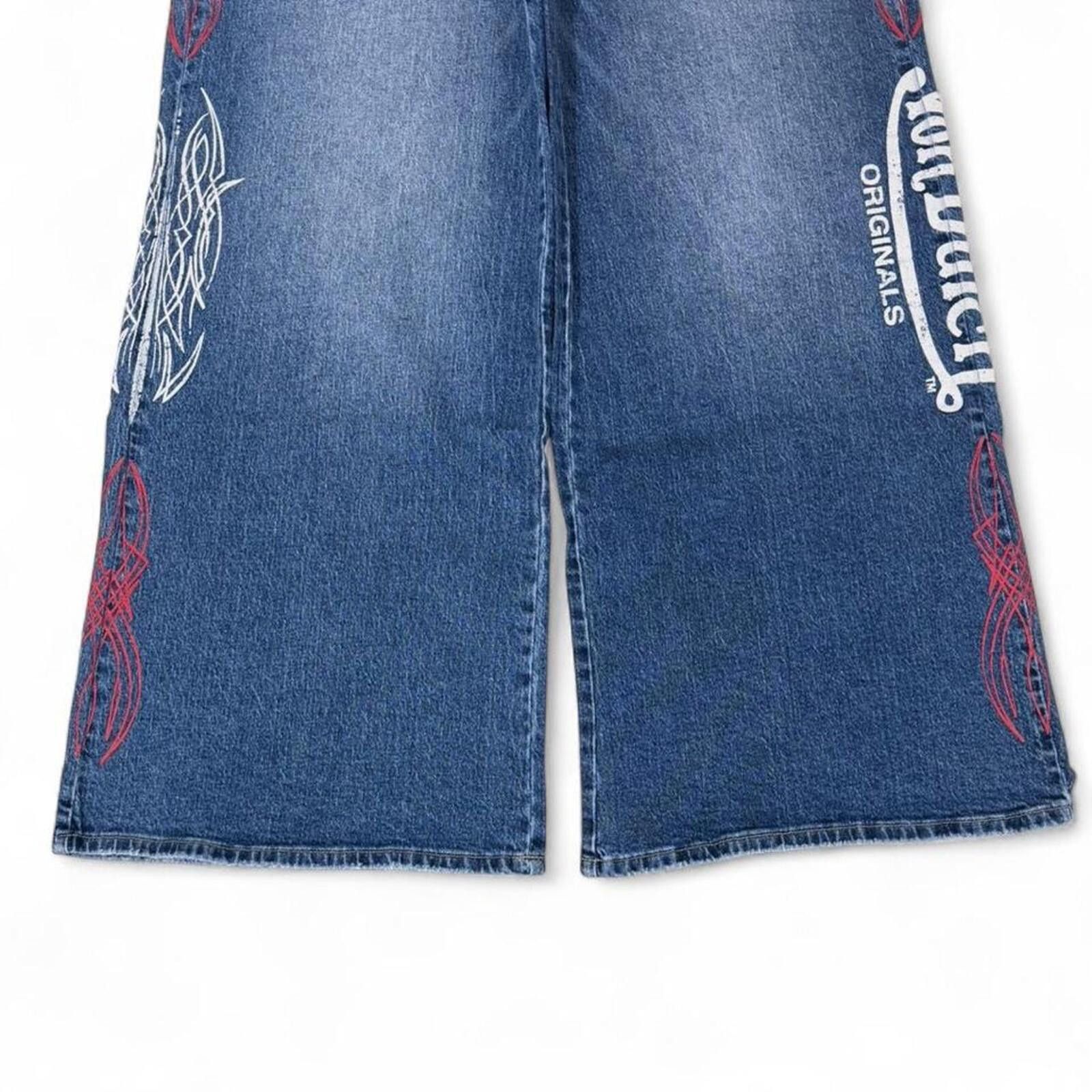 Von Dutch Y2K style Von Dutch wide leg jeans printed and patches desgn Size 32" / US 10 / IT 46 - 3 Thumbnail