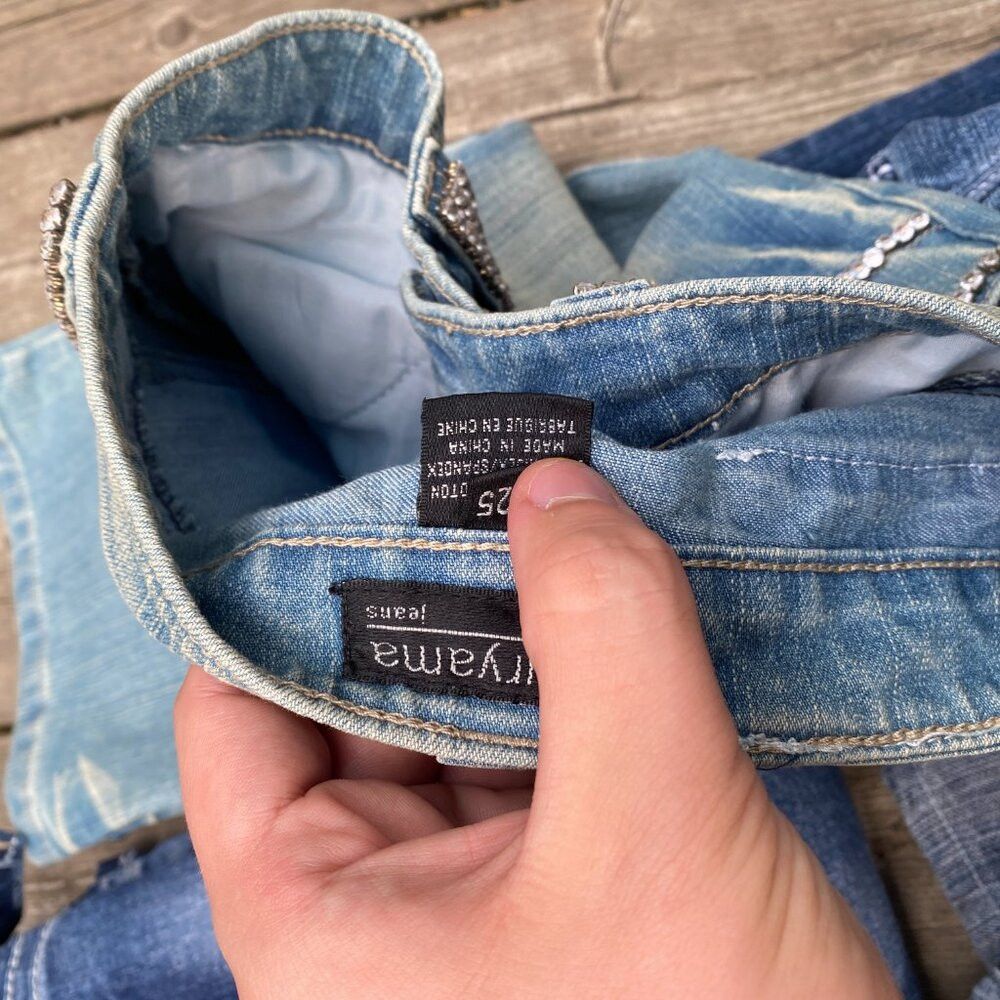 Miss Me × Vintage Vintage Y2K Denim Jeans Size 25-28 - Mirmana, Sixt Size 25" / US 0 / IT 36 - 3 Thumbnail