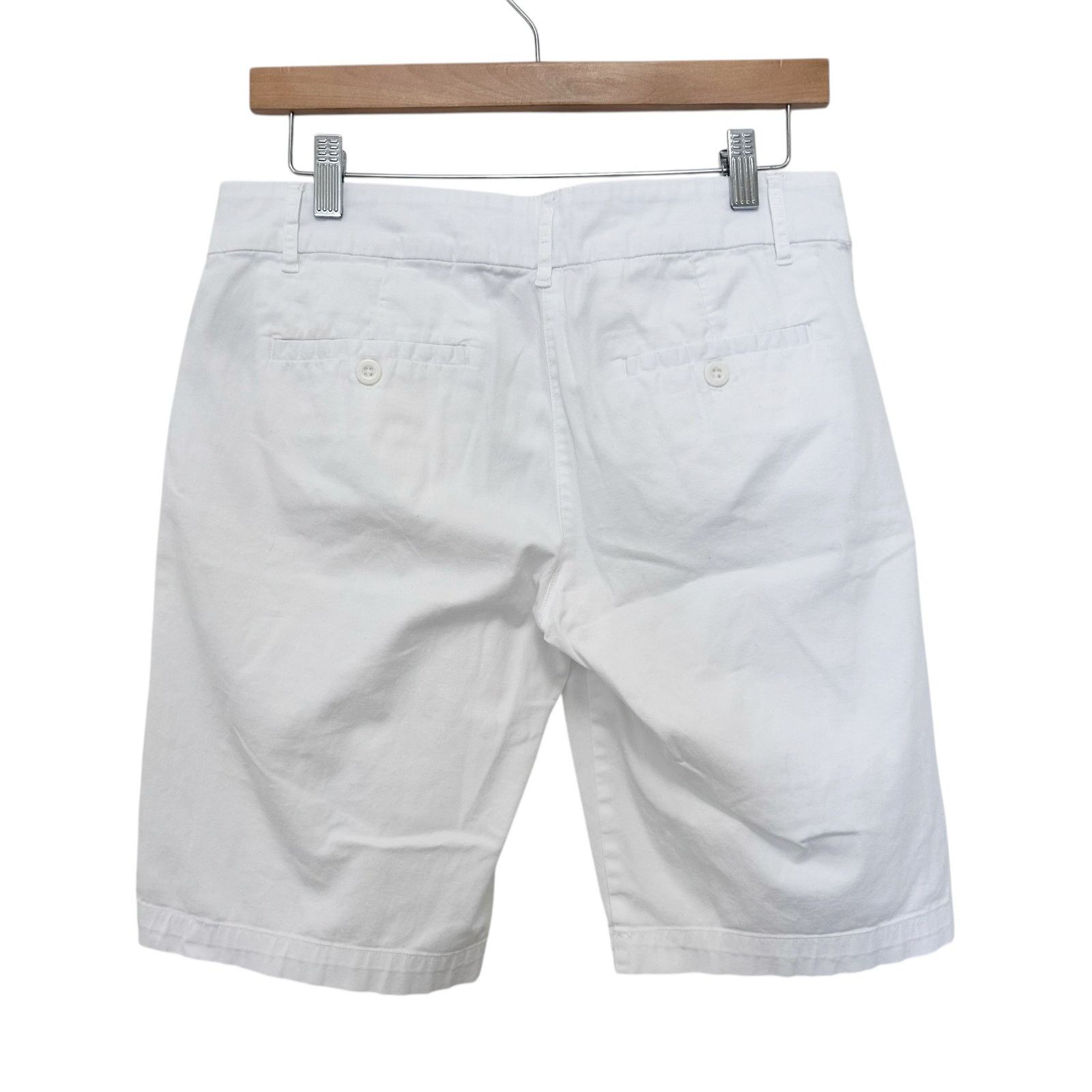 Other Per Se White Bermuda Flat Front Shorts Sz 4 Size 27" / US 4 / IT 40 - 4 Thumbnail