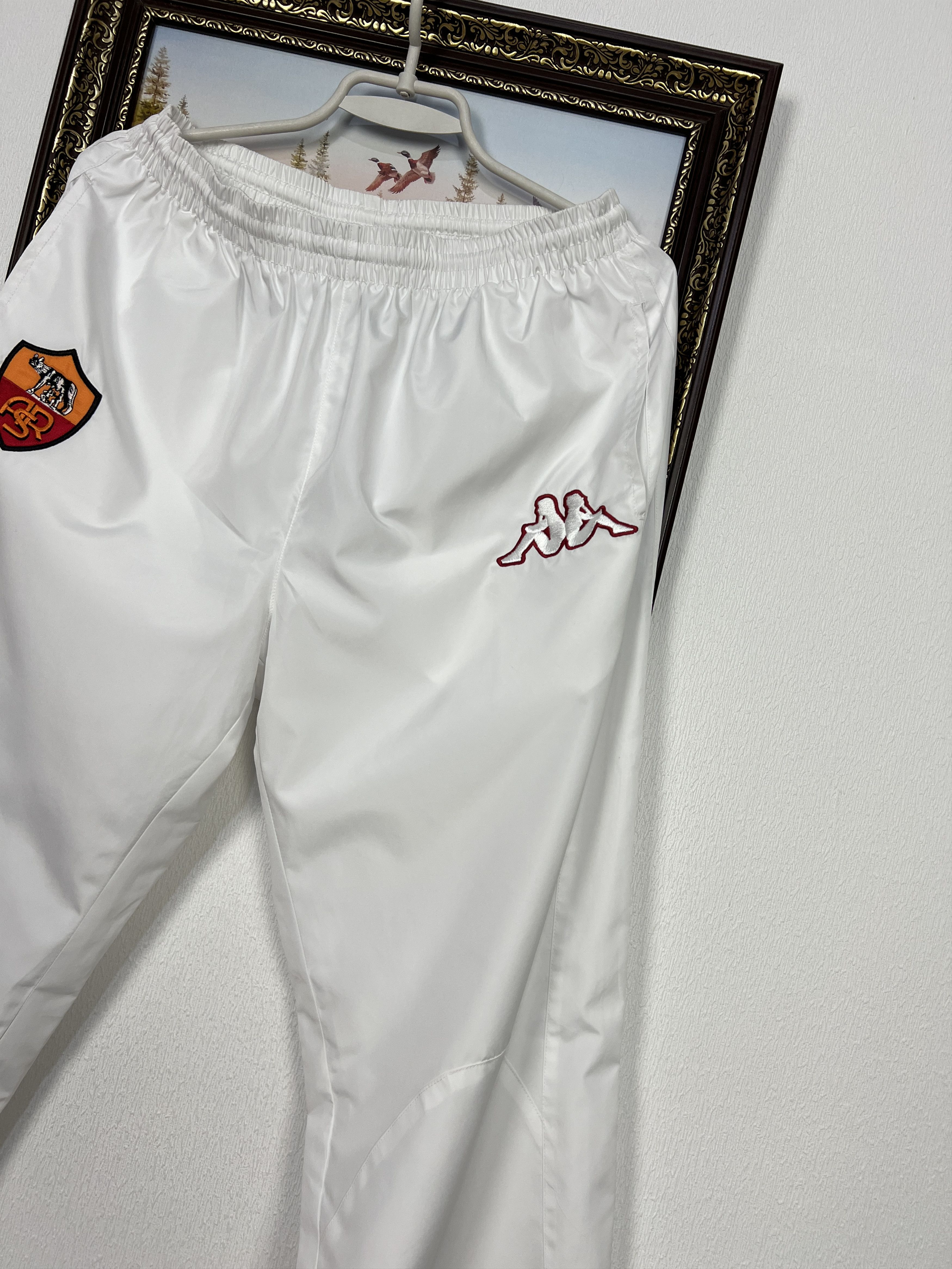 Kappa Vintage Kappa AC Roma White Football Pants Soccer Nylon L Size US 34 / EU 50 - 2 Thumbnail