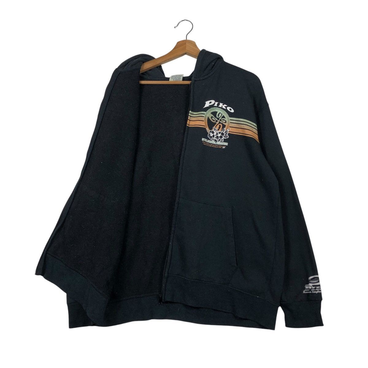 Japanese Brand × Vintage 📌Vintage Zipper Hoodie Sweater Piko Hawaii Big Logo Size US L / EU 52-54 / 3 - 13 Thumbnail