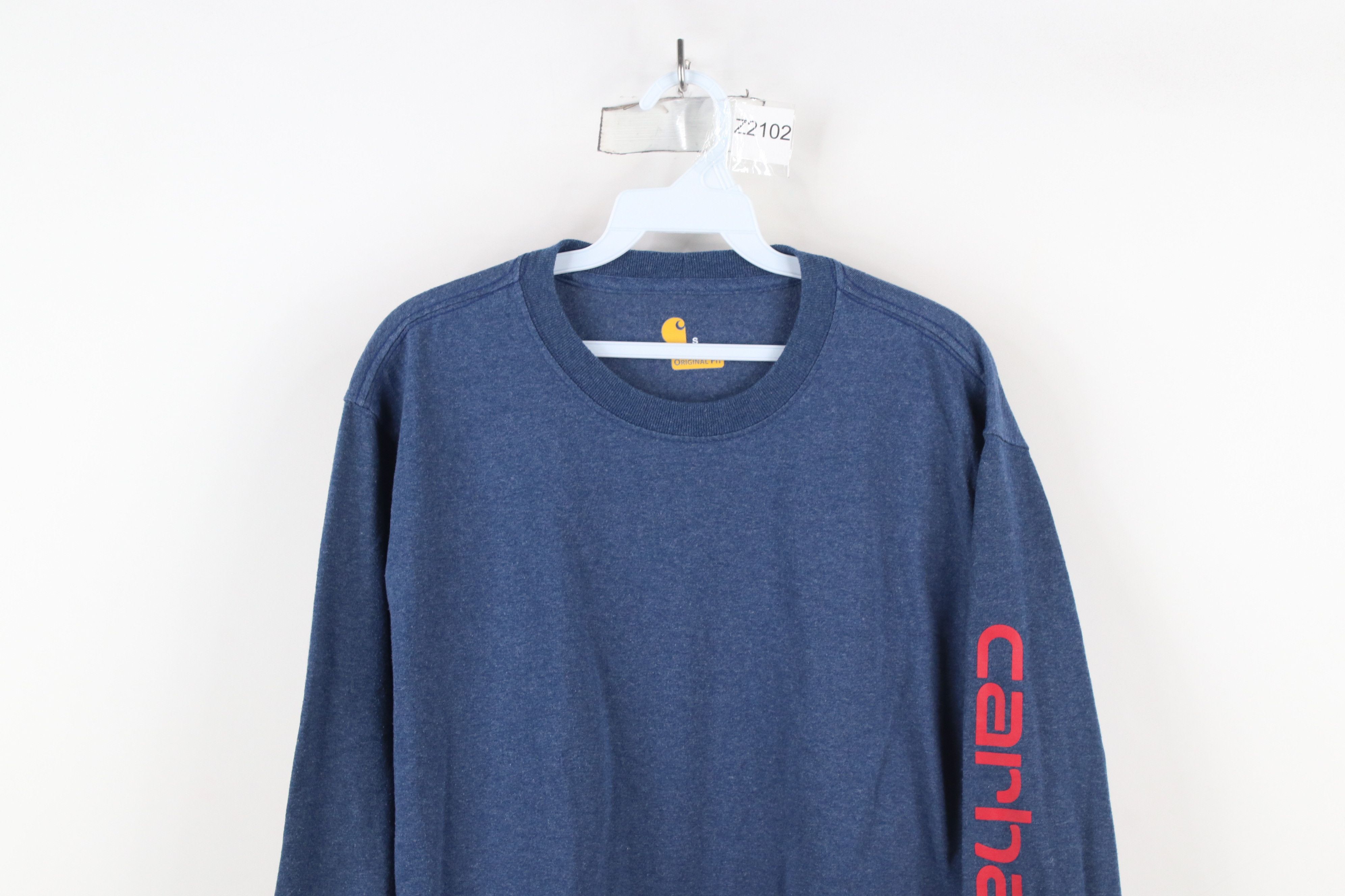 Carhartt × Vintage Vintage Y2K Carhartt Spell Long Sleeve T-Shirt Heather Blue Size US S / EU 44-46 / 1 - 2 Thumbnail