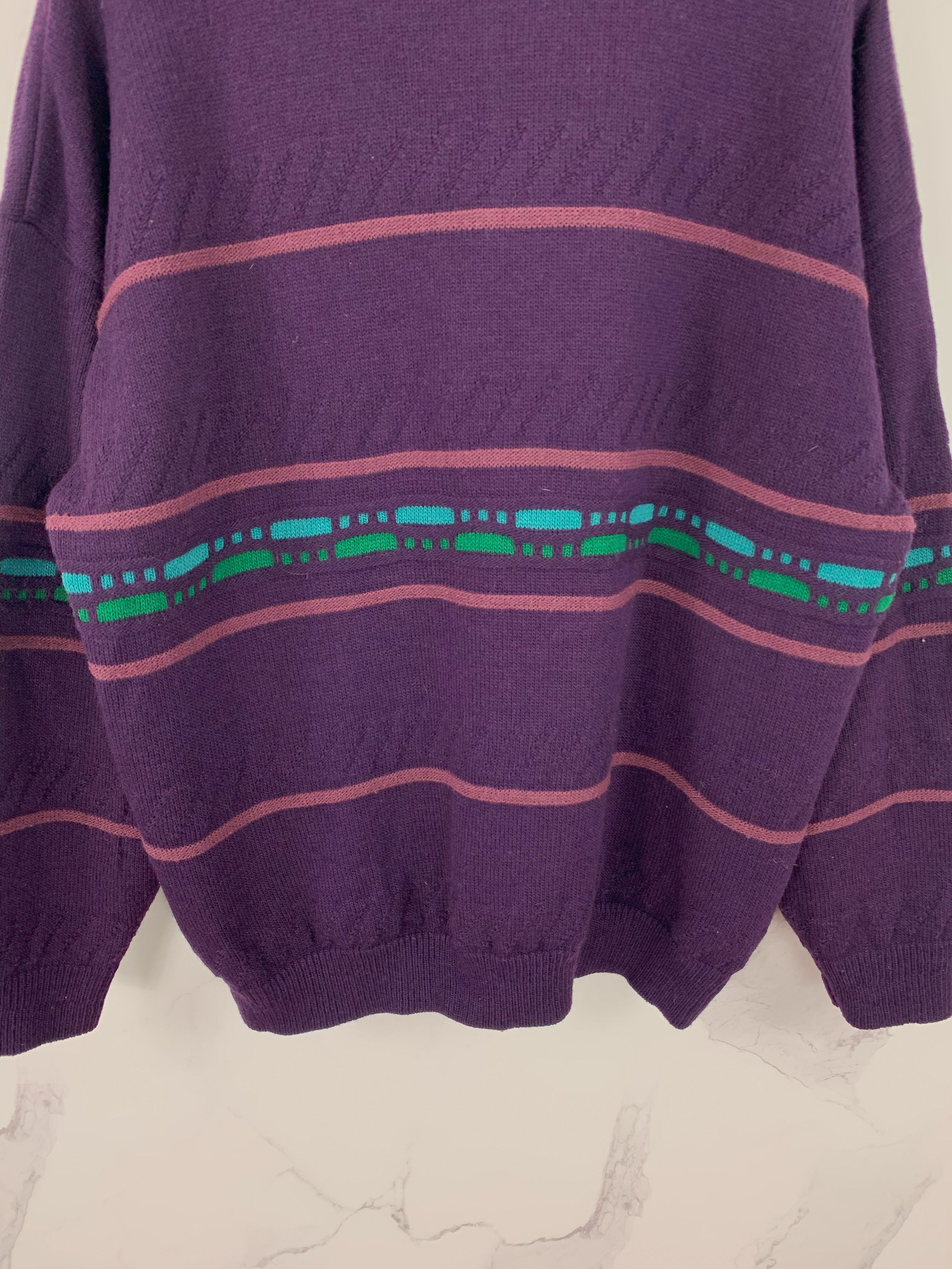 Other Vintage Paco Calvari Wool/Acrylic Geometric Pattern Sweater Size US L / EU 52-54 / 3 - 6 Thumbnail