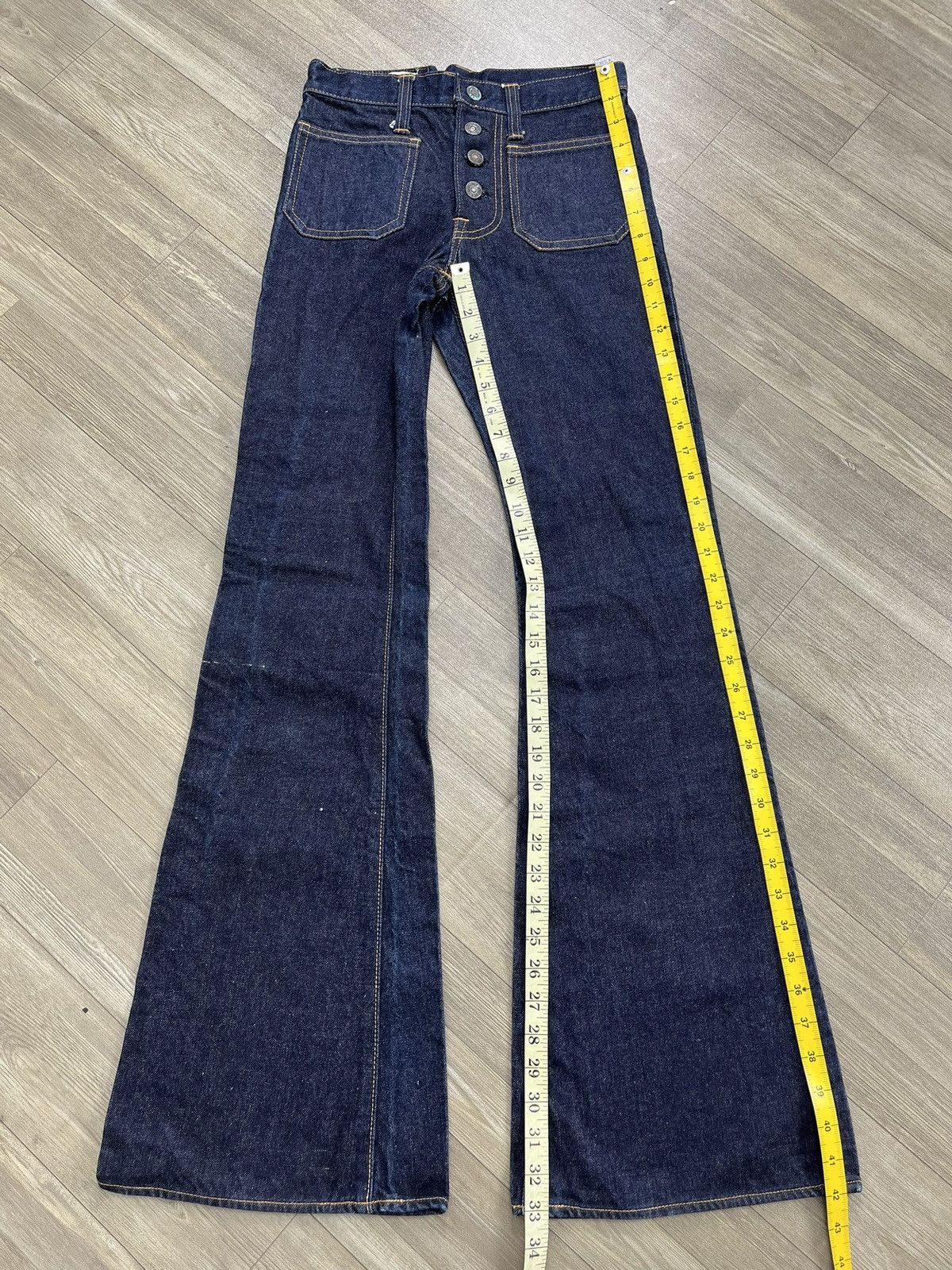 Japanese Brand 2000s Edwin 1014 TT Ifsixwasnine Lgb Style Flared Jeans Size US 27 - 19 Thumbnail