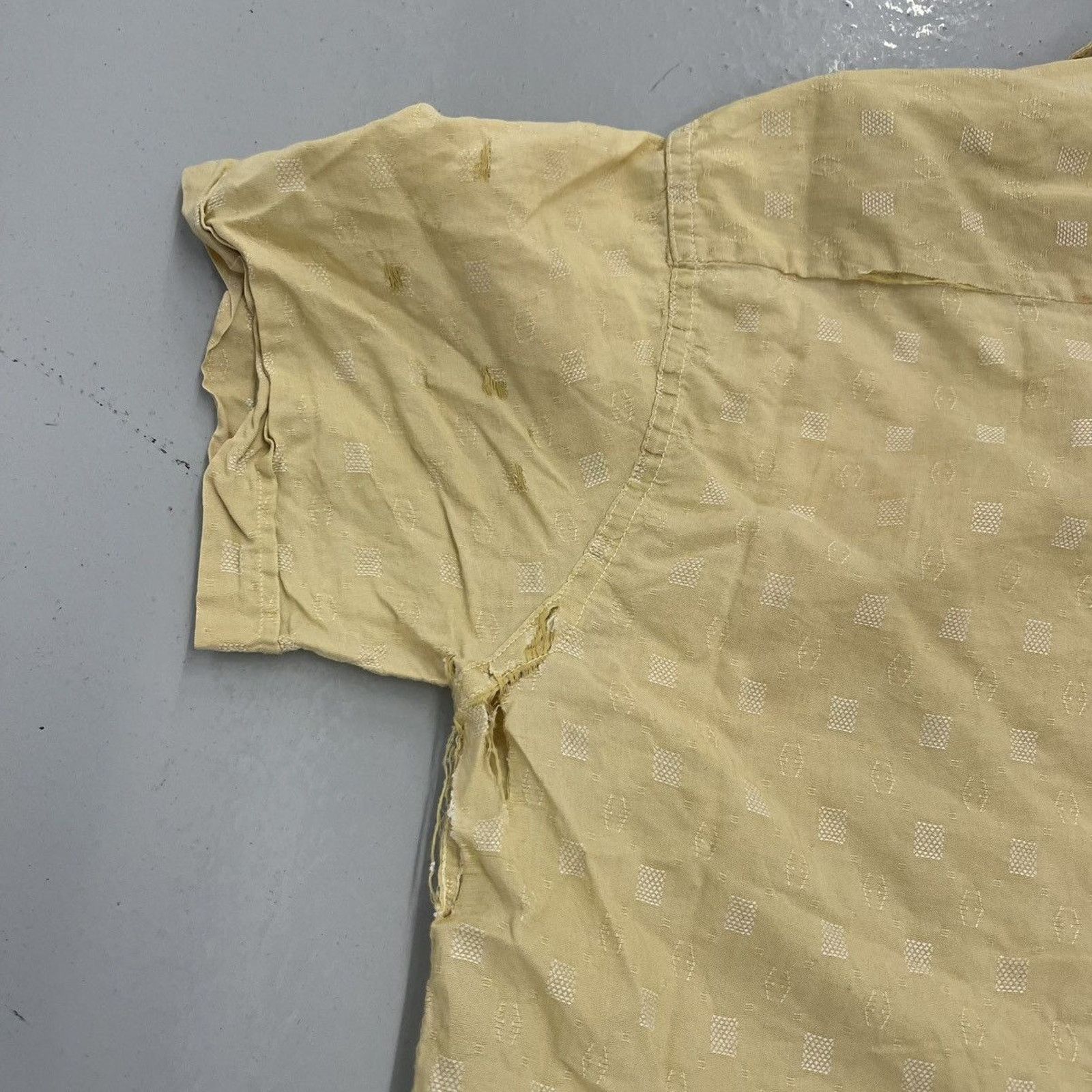 Other Vintage 50s Pelham Yellow Pattern Cotton Loop Collar Size US M / EU 48-50 / 2 - 5 Thumbnail