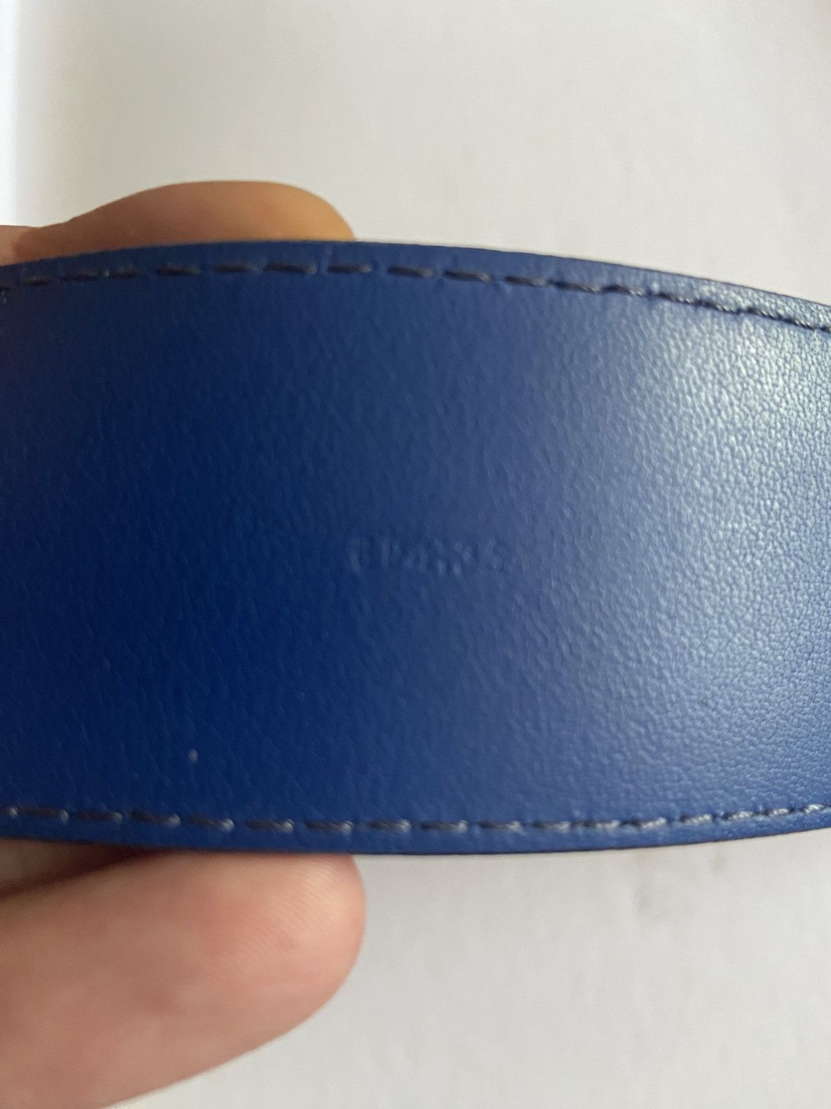 Louis Vuitton Louis Vuitton Mens Blue/Silver Belt Fits 32-34 Size 34 - 5 Thumbnail