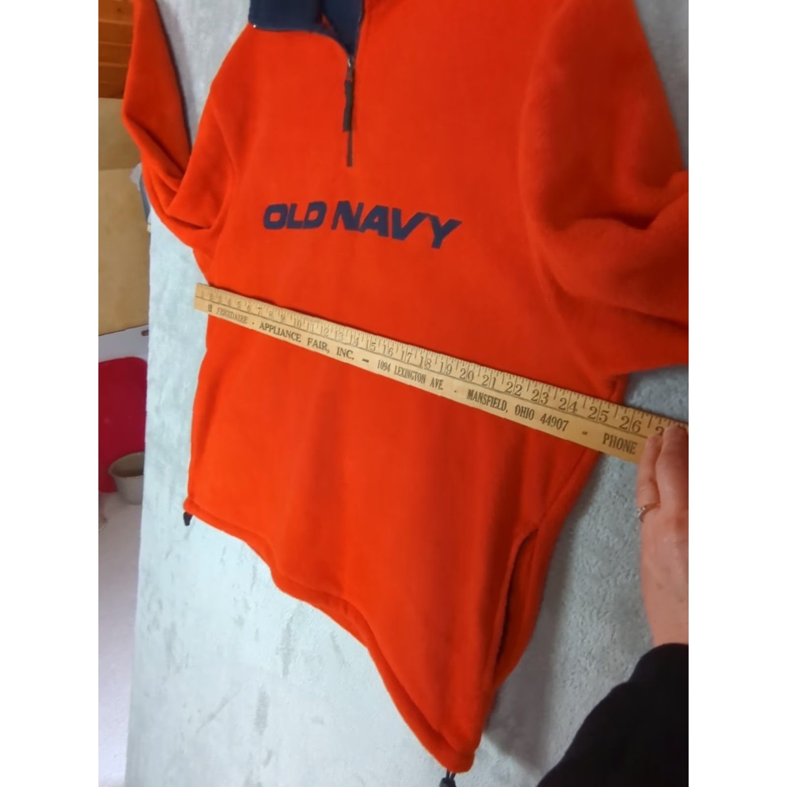 Old Navy VINTAGE Old Navy Mens Orange 90s Y2K Fleece PULLOVER Mock Neck 1/4 Zip ZIP Jacket XL Size US XL / EU 56 / 4 - 7 Thumbnail