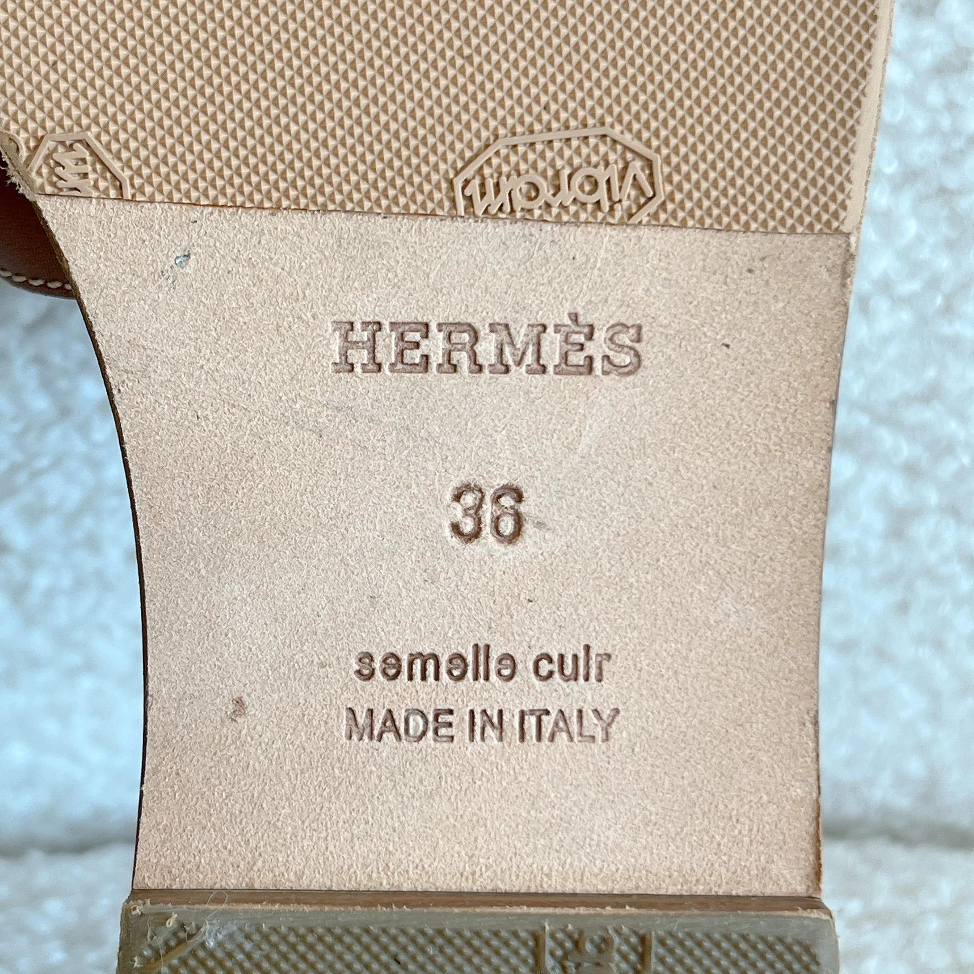 Hermes Hermes Oran Brown H Slipper 36 Size US 5 / IT 35 - 7 Thumbnail