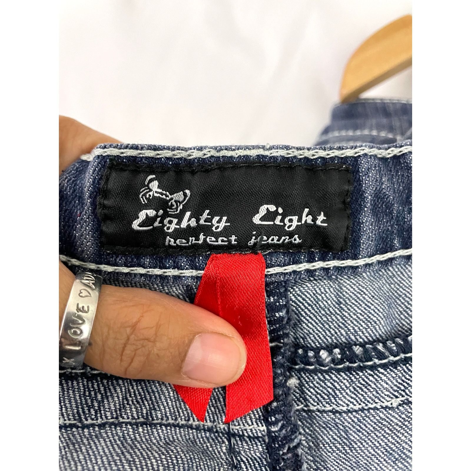 Eighty Eight Eighty Eight Blue Denim Jeans Low Rise White Sz 15 Size 34" / US 12 / IT 48 - 5 Thumbnail