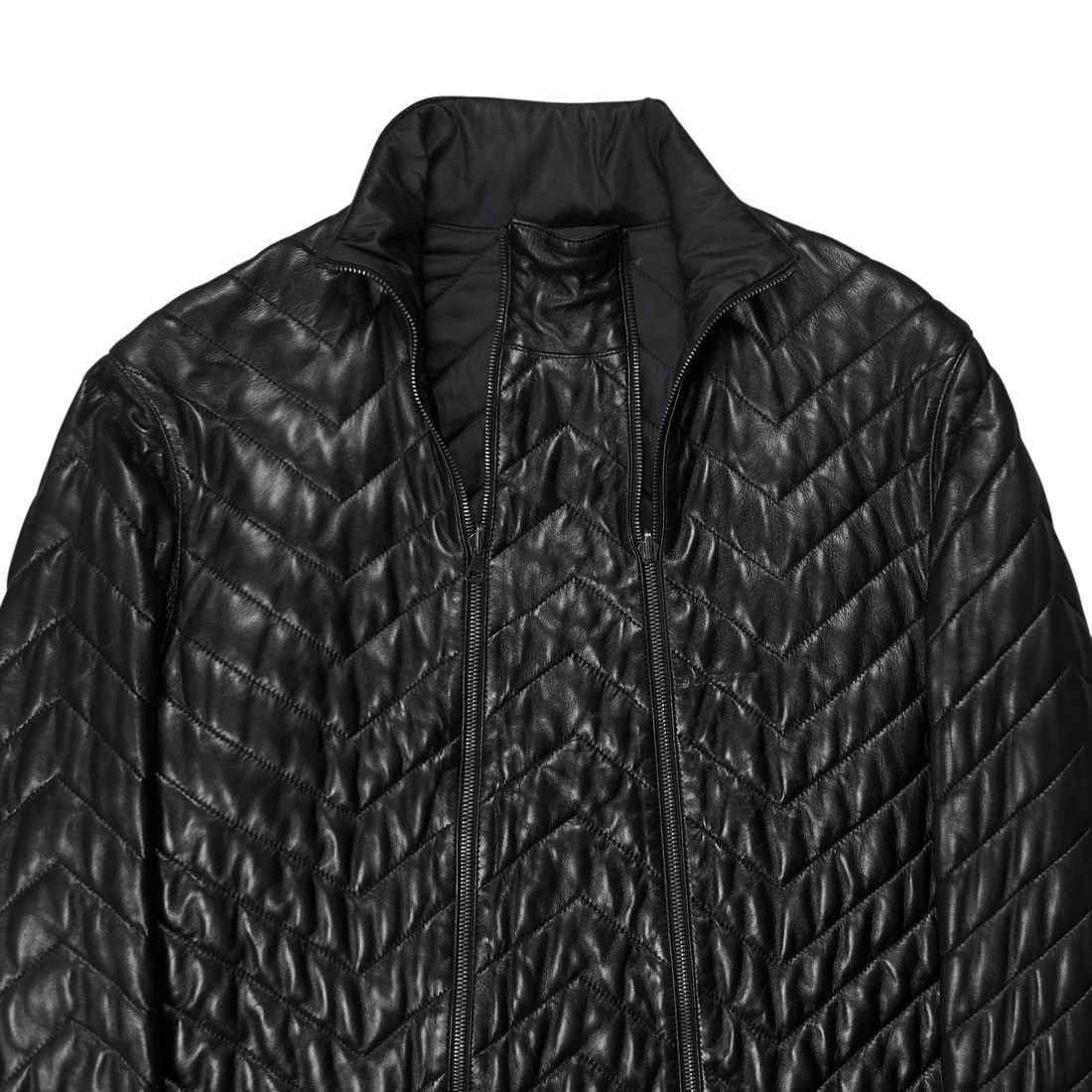 Jil Sander Jil Sander by Raf Simons Quilted Zip Leather Jacket - AW07 Size US L / EU 52-54 / 3 - 5 Thumbnail